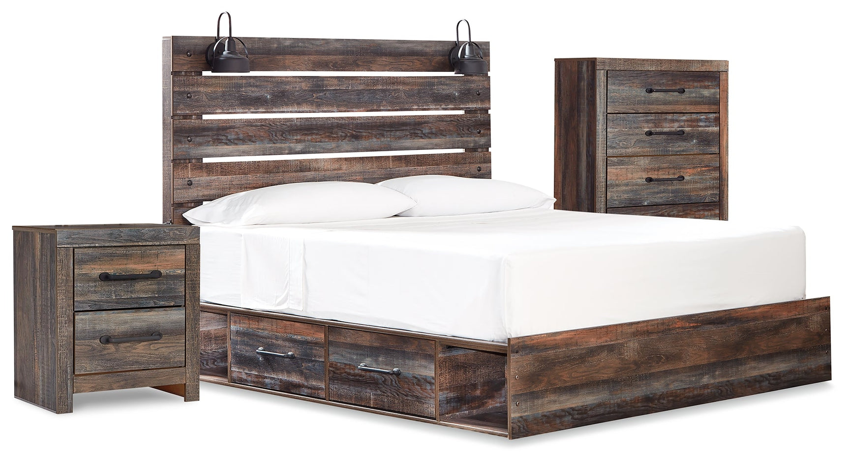 Drystan Multi Queen Panel Bedroom Set with Storage, Chest and Nightstand (Online Special Price) - Ornate Home