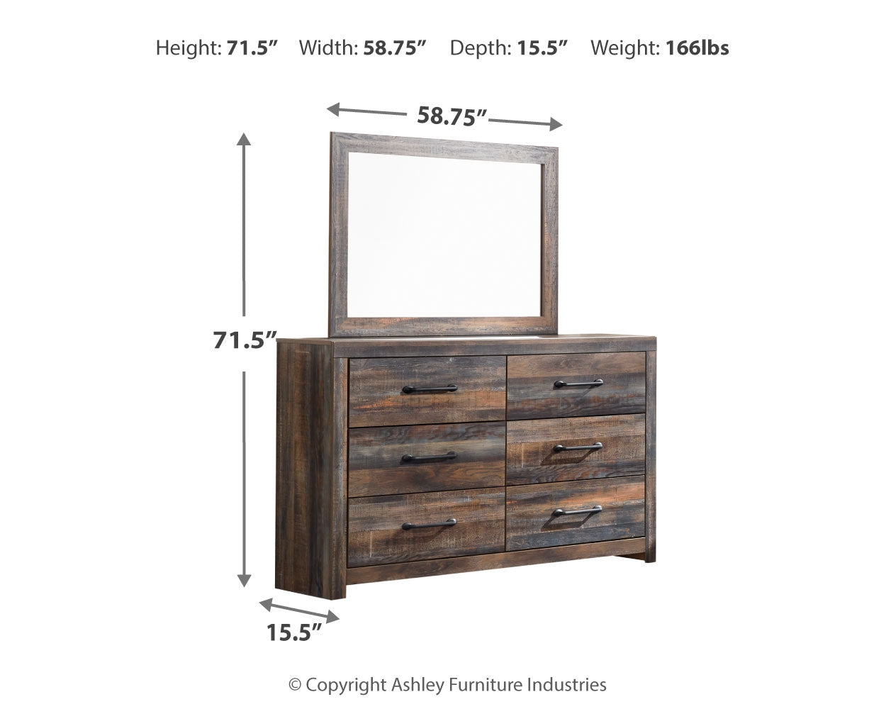 Drystan Multi Queen Panel Bedroom Set with Storage, Dresser and Mirror (Online Special Price) - Ornate Home