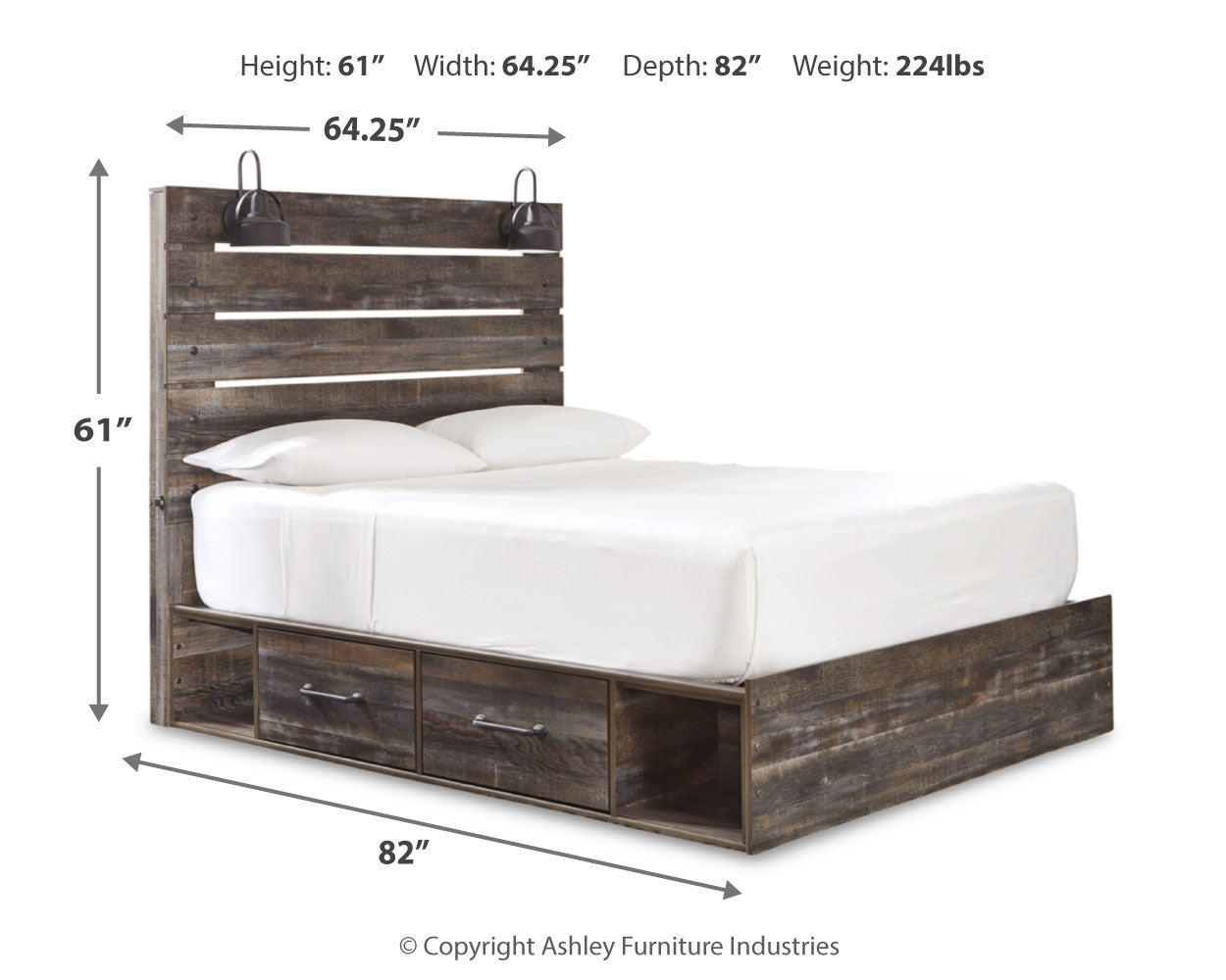 Drystan Multi Queen Panel Storage Bedroom Set with Dresser, Mirror, Chest and Nightstand - Ornate Home