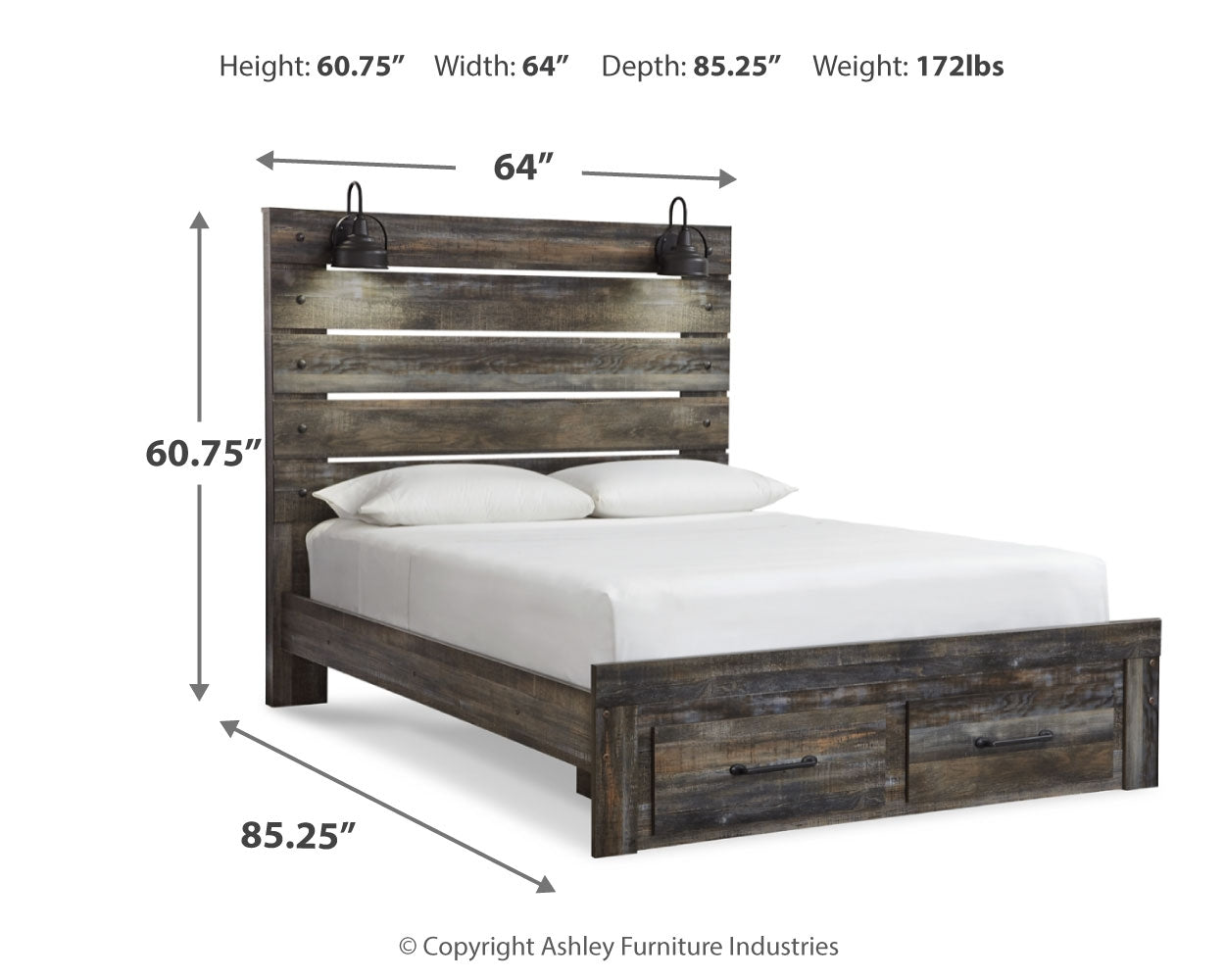 Drystan Multi Queen Panel Storage Bedroom Set with Dresser and Mirror (Online Special Price) - Ornate Home