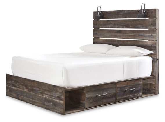 Drystan Multi Tone Queen Panel Bed w/ 4 Storage Drawers (Online Special Price) - Ornate Home