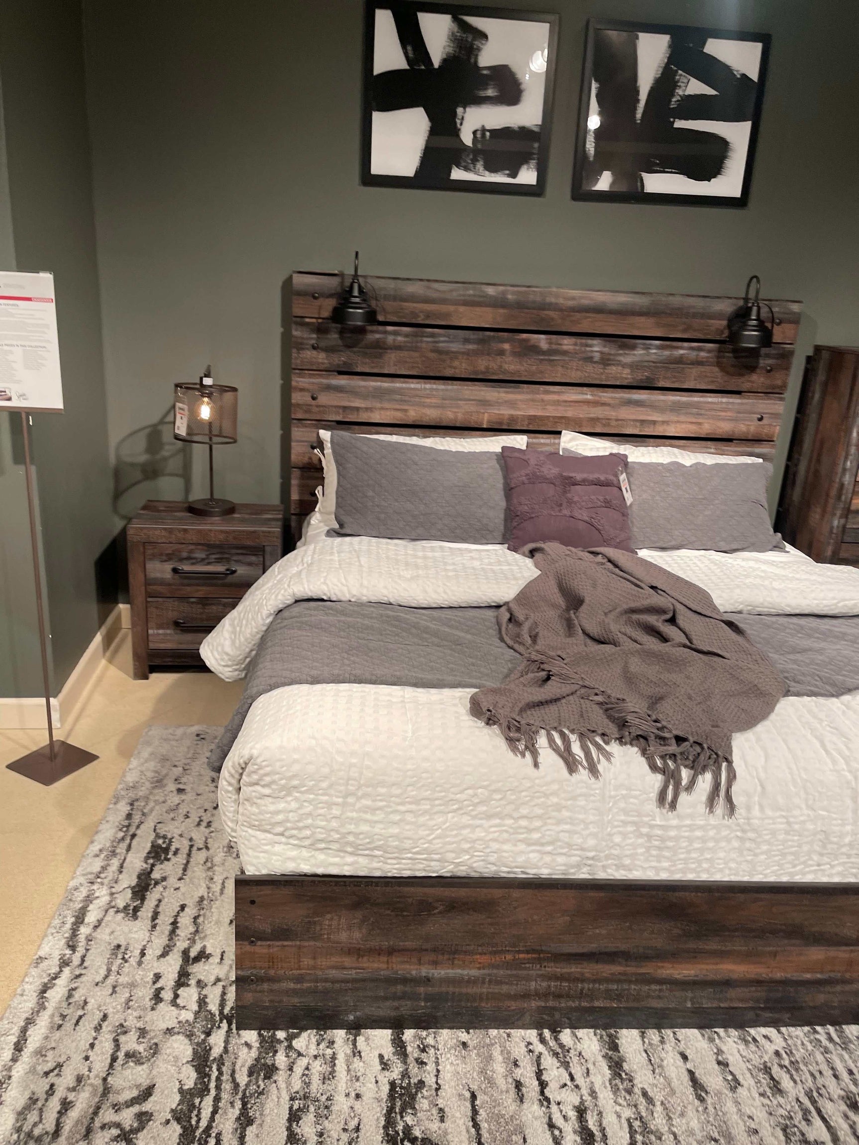 Drystan Multi Tone Queen Panel Bed w/ 4 Storage Drawers (Online Special Price) - Ornate Home