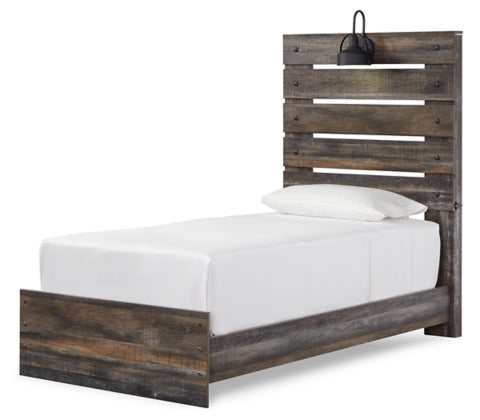 Drystan Multi Tone Twin Panel Bed (Online Special Price) - Ornate Home
