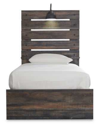 Drystan Multi Tone Twin Panel Bed w/ 4 Storage Drawers (Online Special Price) - Ornate Home