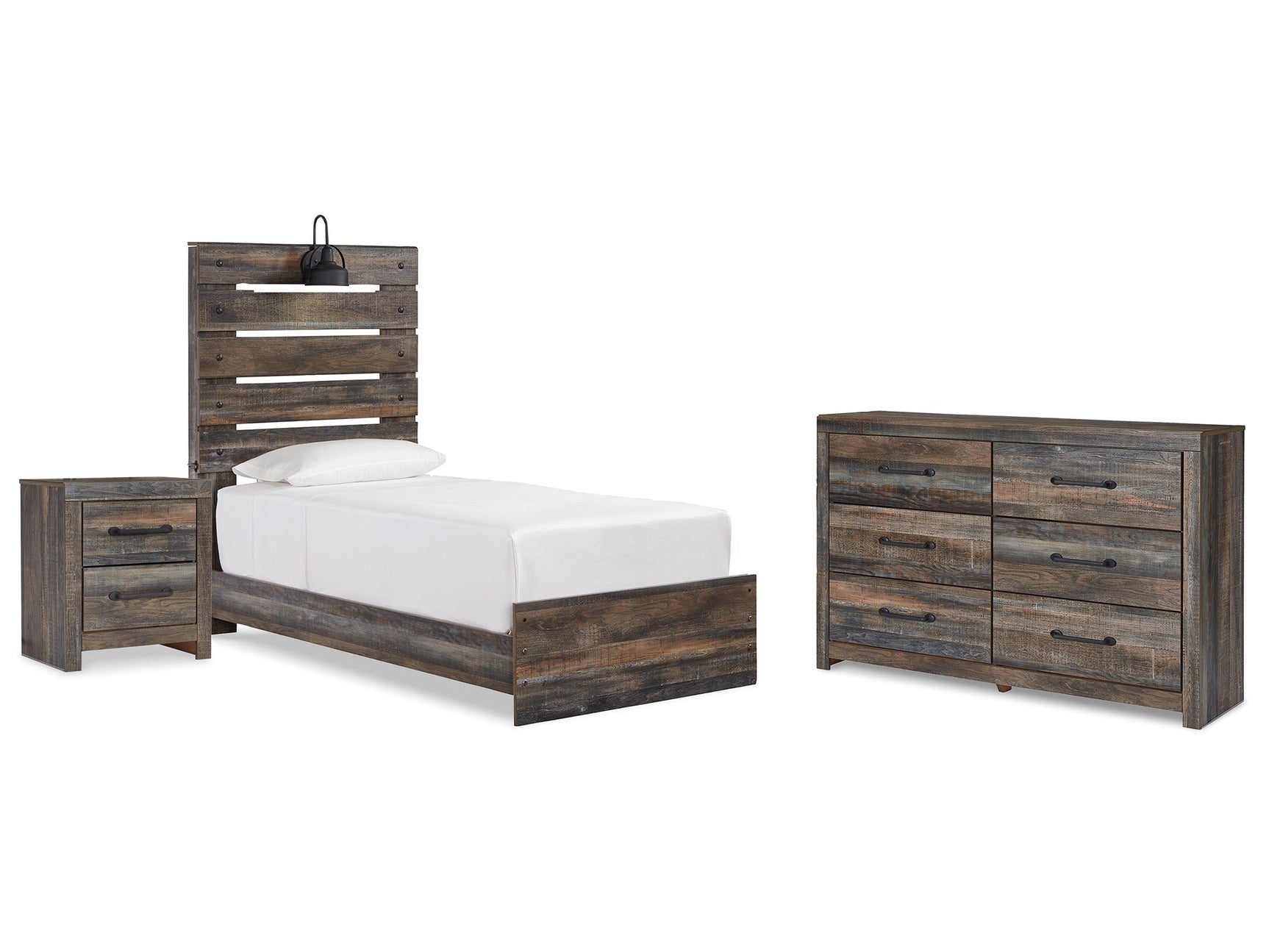 Drystan Multi Twin Panel Bed & Dresser & Nightstand (Online Special Price) - Ornate Home