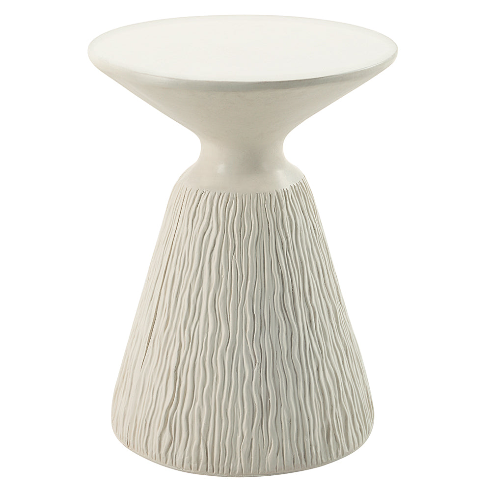Duane Natural White Accent Table - Ornate Home