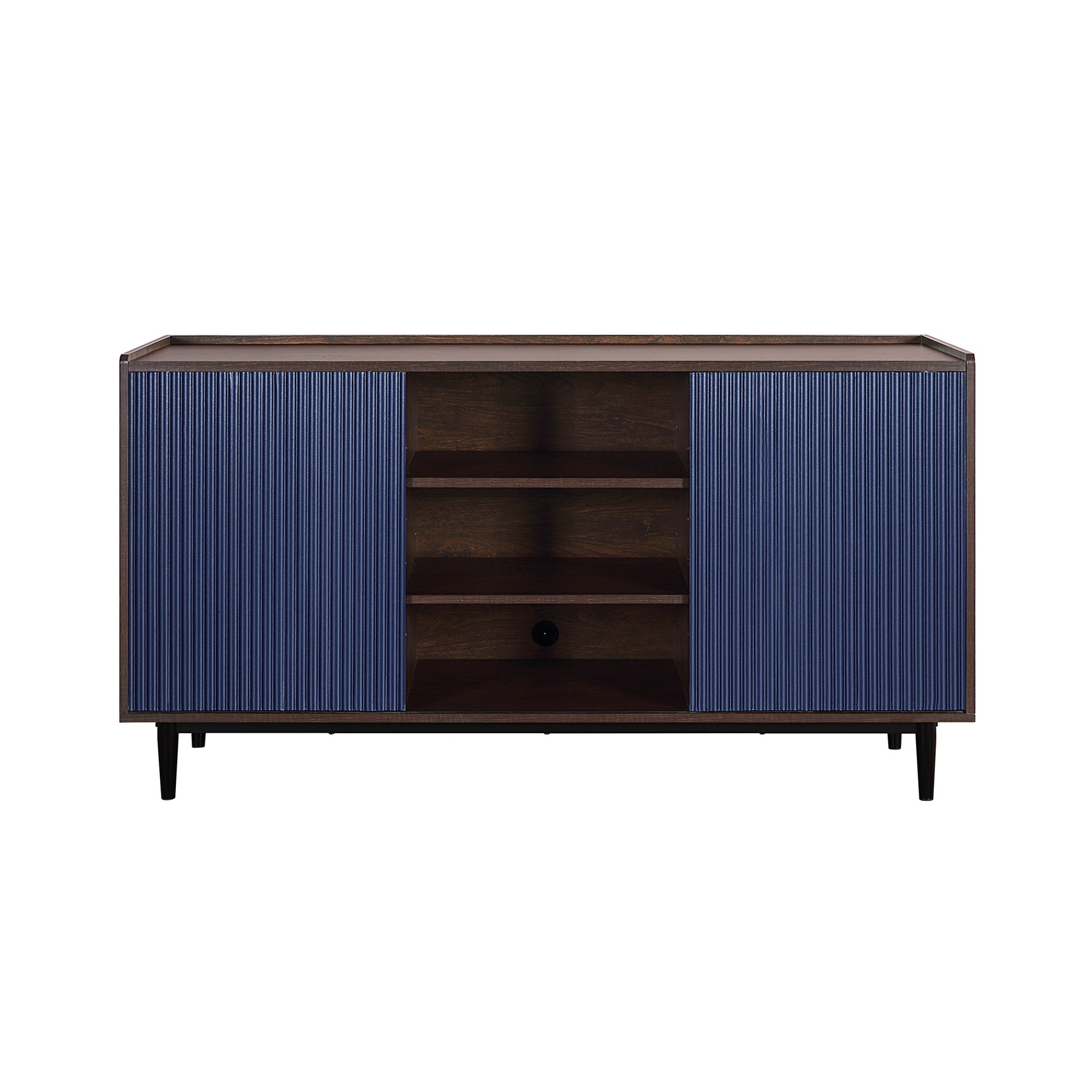 Duane Sideboard in Dark Brown and Navy Blue - Ornate Home