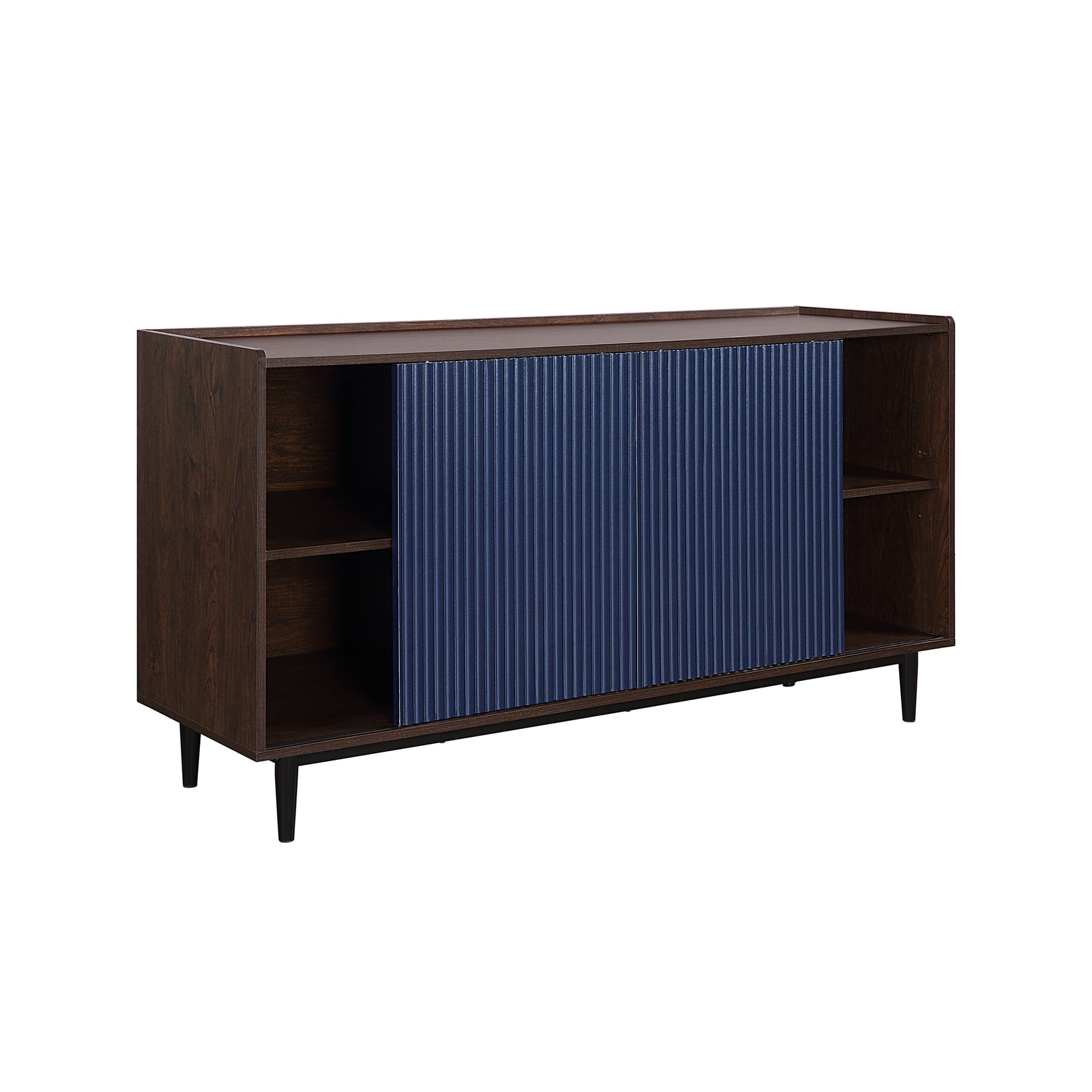 Duane Sideboard in Dark Brown and Navy Blue - Ornate Home
