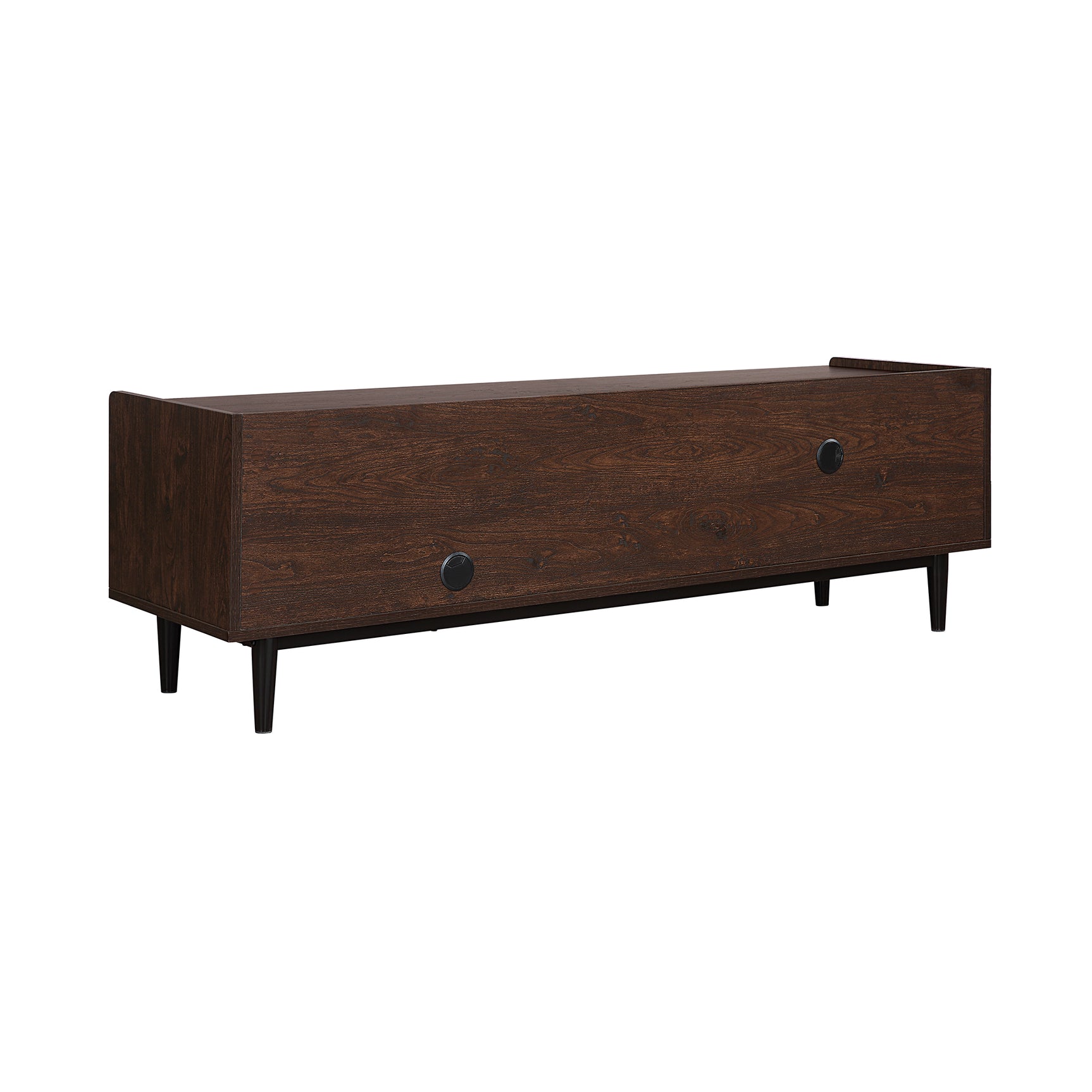 Duane TV Stand in Dark Brown and Navy Blue - Ornate Home