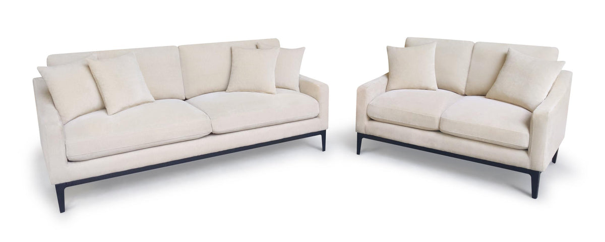 Duarte Latte 2-Piece Sofa And Loveseat Set With Reversible Cushions