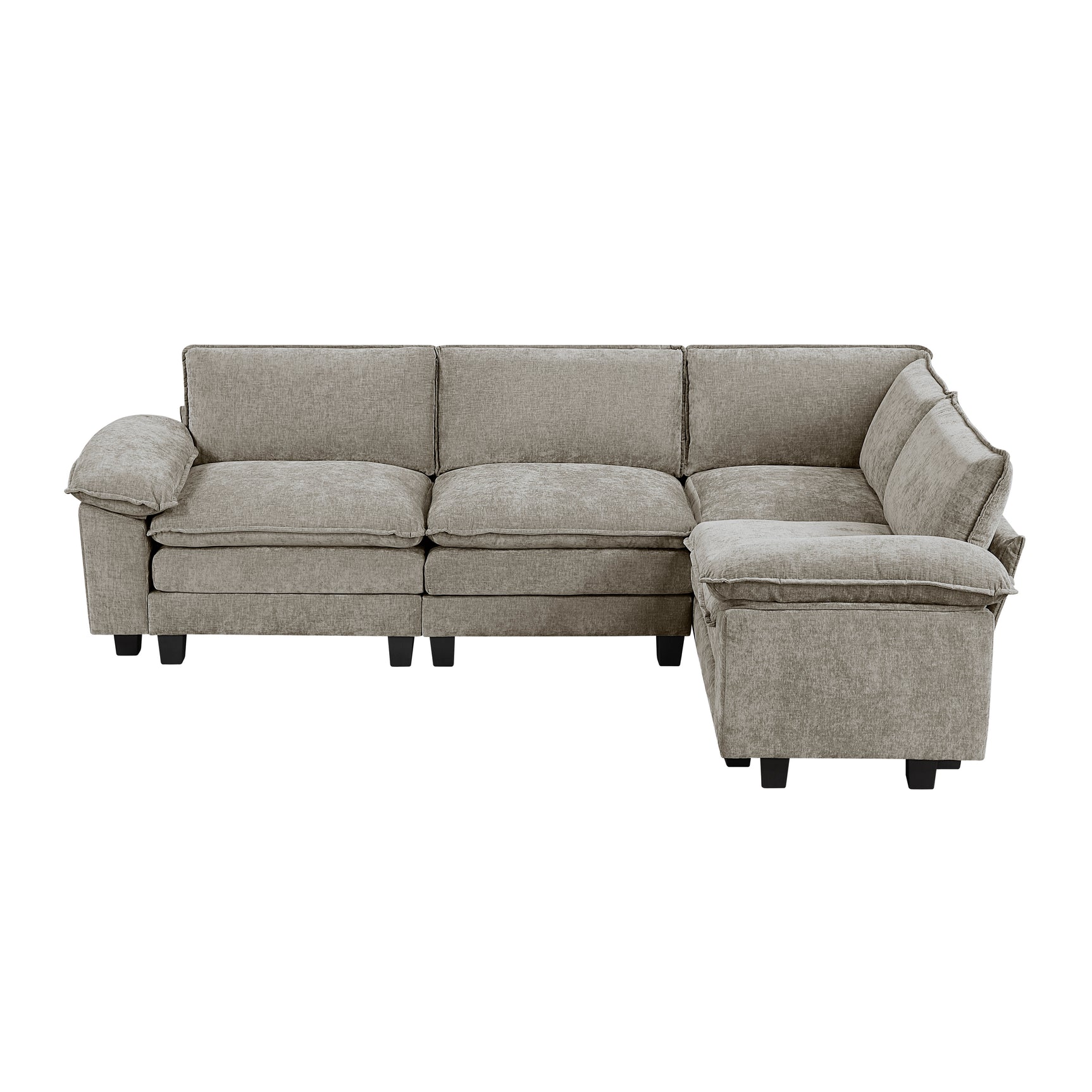 Dublin Dark Pewter 4-Piece Modular Sectional - Ornate Home