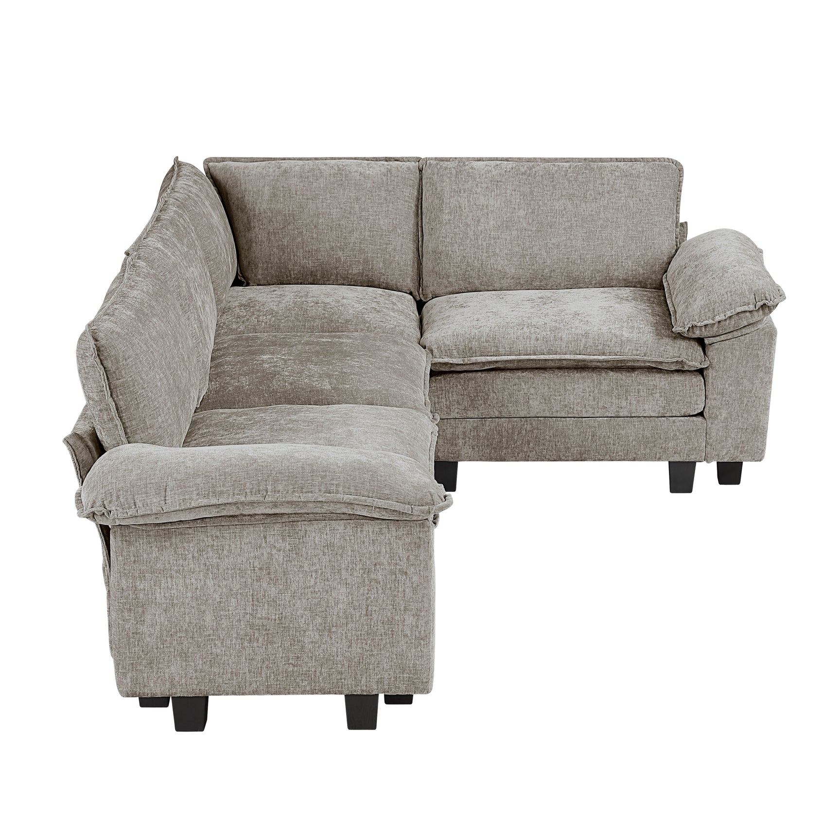 Dublin Dark Pewter 4-Piece Modular Sectional - Ornate Home