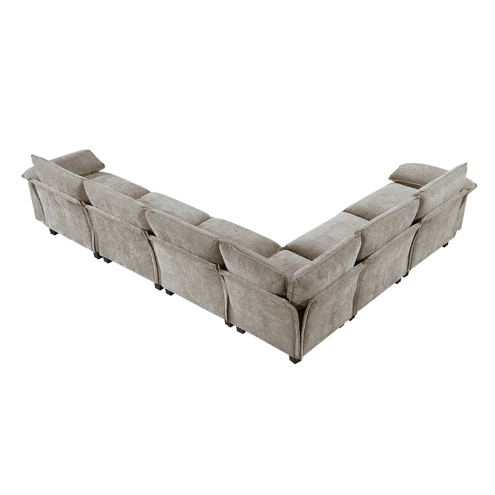 Dublin Dark Pewter 6-Piece Modular Sectional - Ornate Home