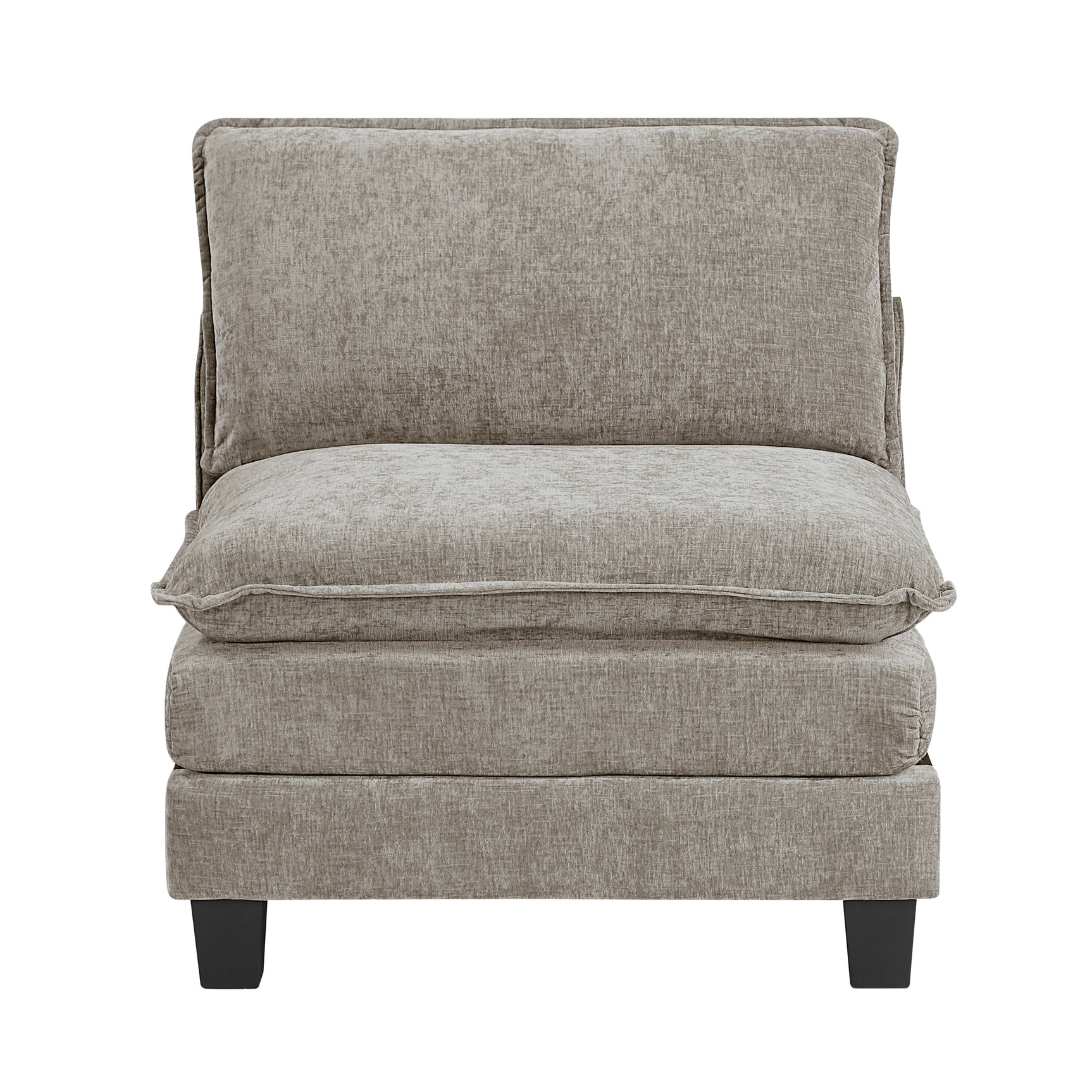Dublin Dark Pewter 6-Piece Modular Sectional with Ottoman - Ornate Home