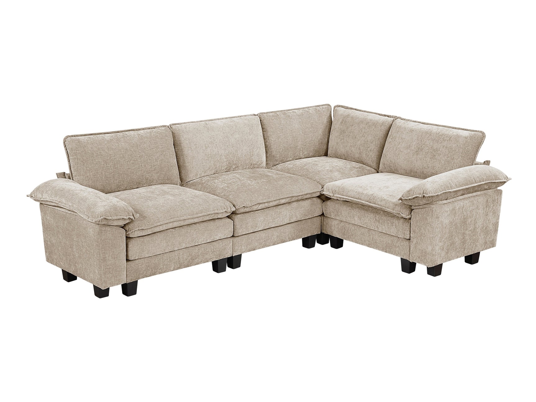 Dublin Taupe 4-Piece Modular Sectional - Ornate Home