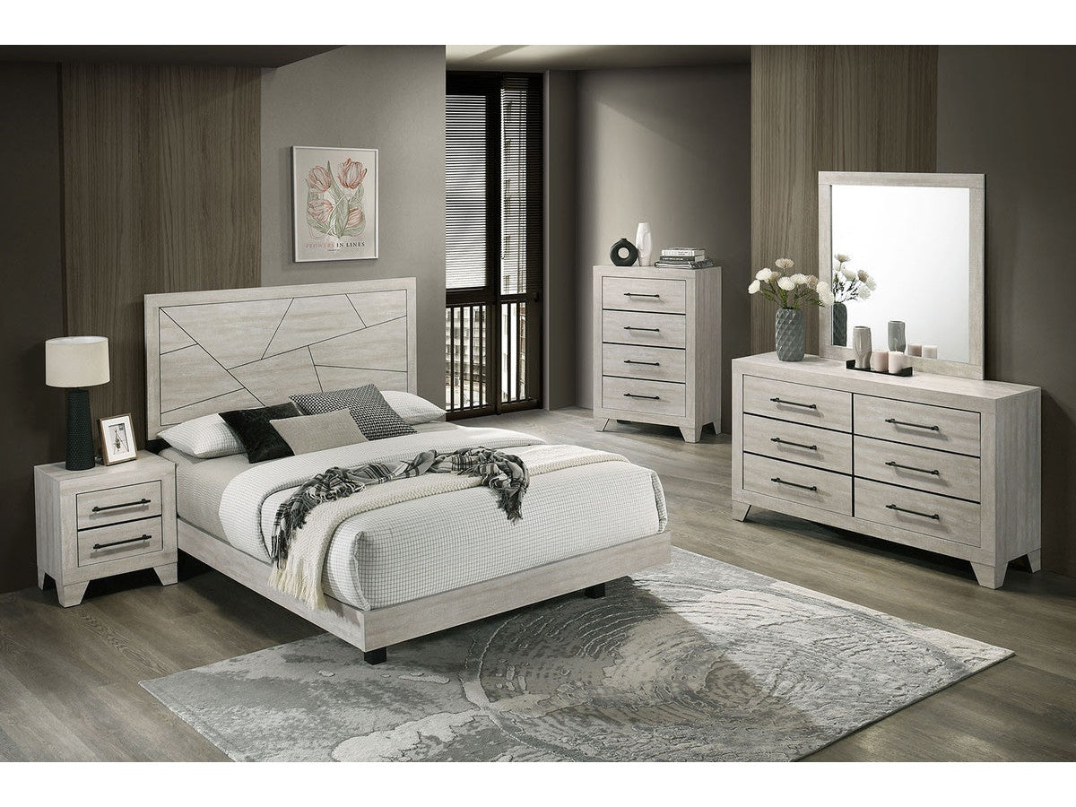 Furniture of America Dubuque Light Gray 5 Pc. Queen Bedroom Set w ...