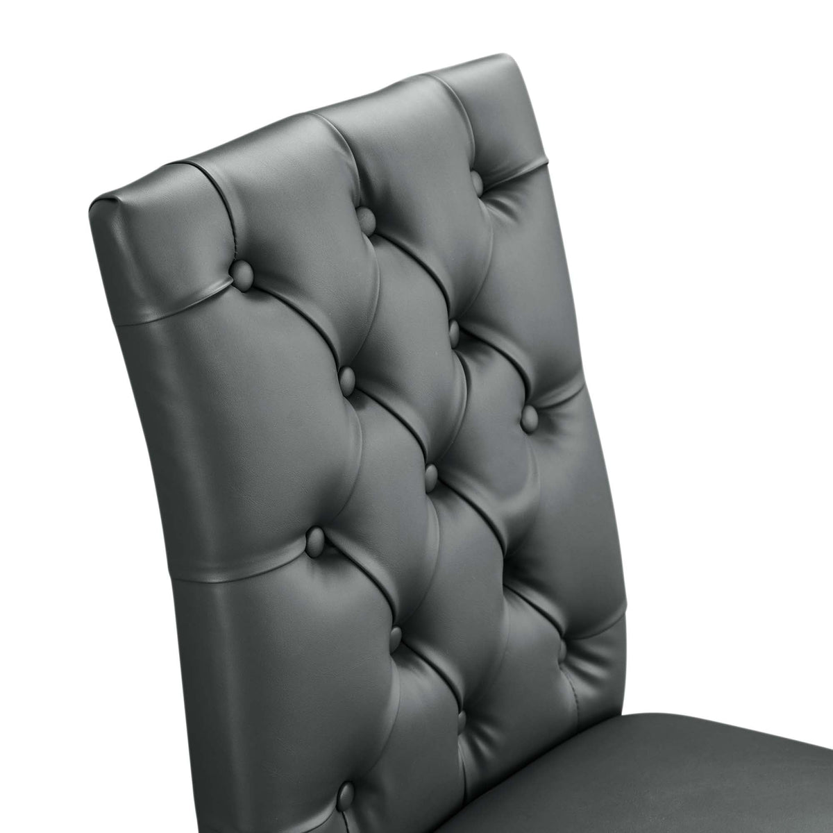 Duchess Gray Vinyl Dining Chair (Set of 2) - Ornate Home