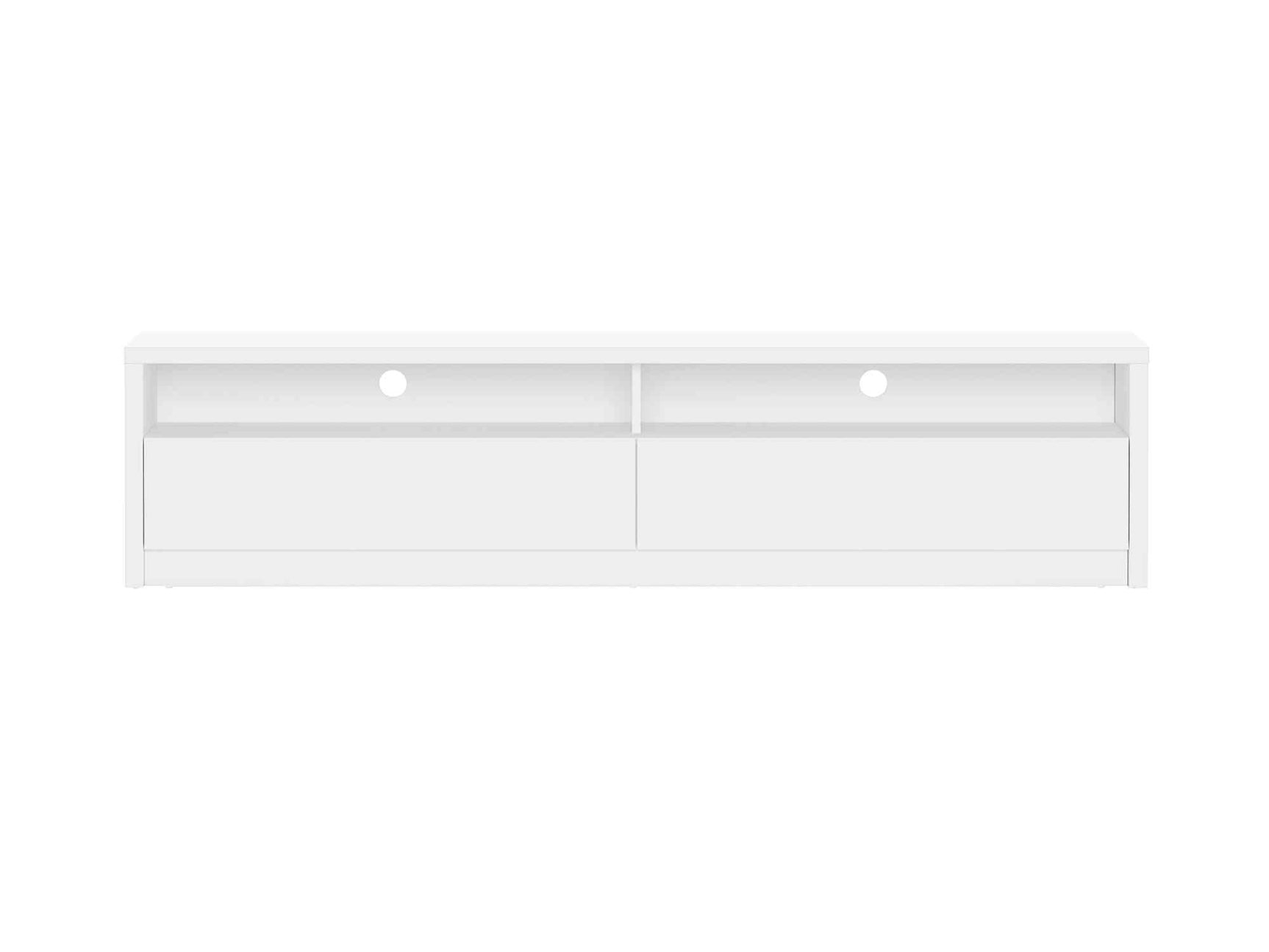 Duncan 70" TV Stand in White - Ornate Home