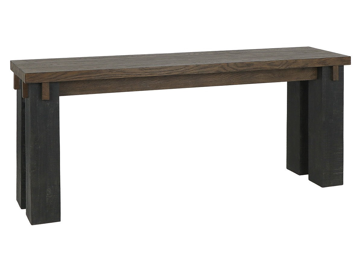 Duncan Suede Brown/Carbon Black Console Table - Ornate Home