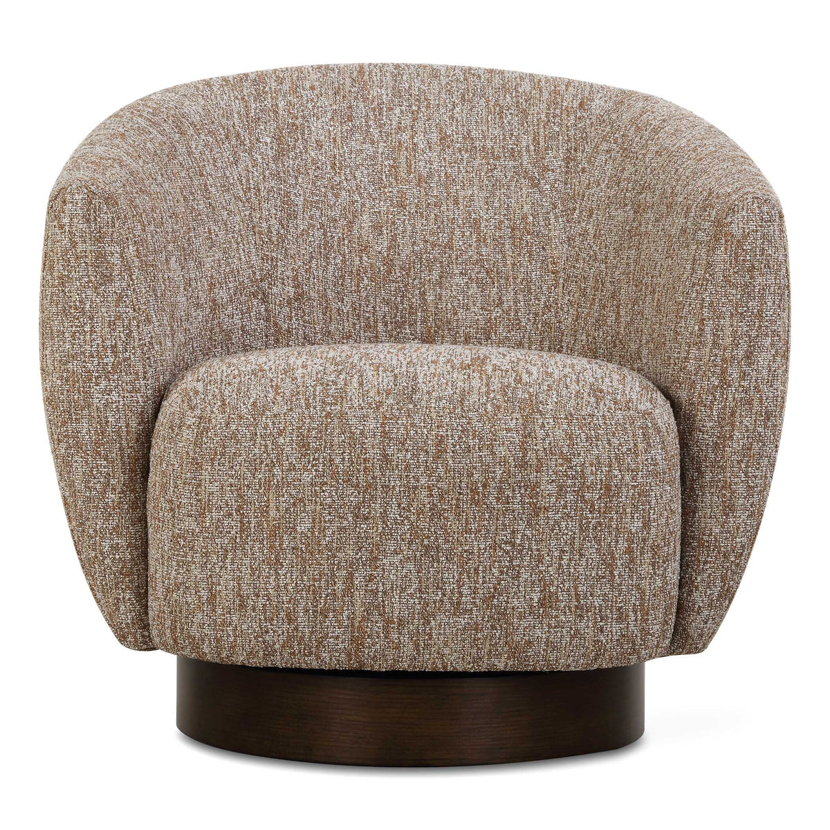 Dunes Brown Fabric Swivel Chair - Ornate Home