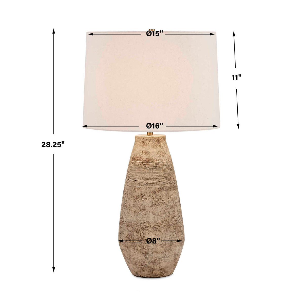 Dunford Brown/Gray Aged Table Lamp - Ornate Home