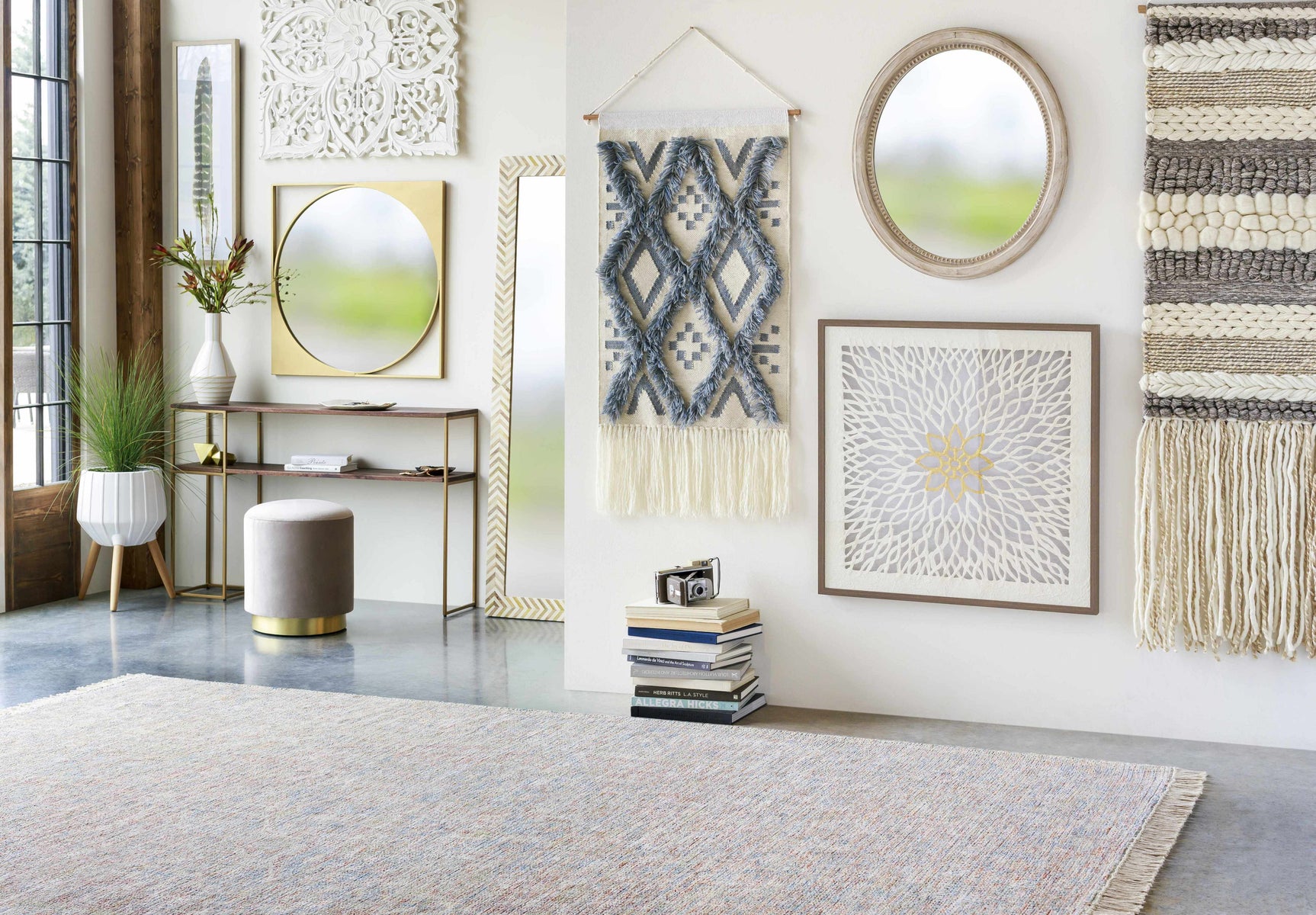 Dunguan White Ribbed Wood Planter - Ornate Home