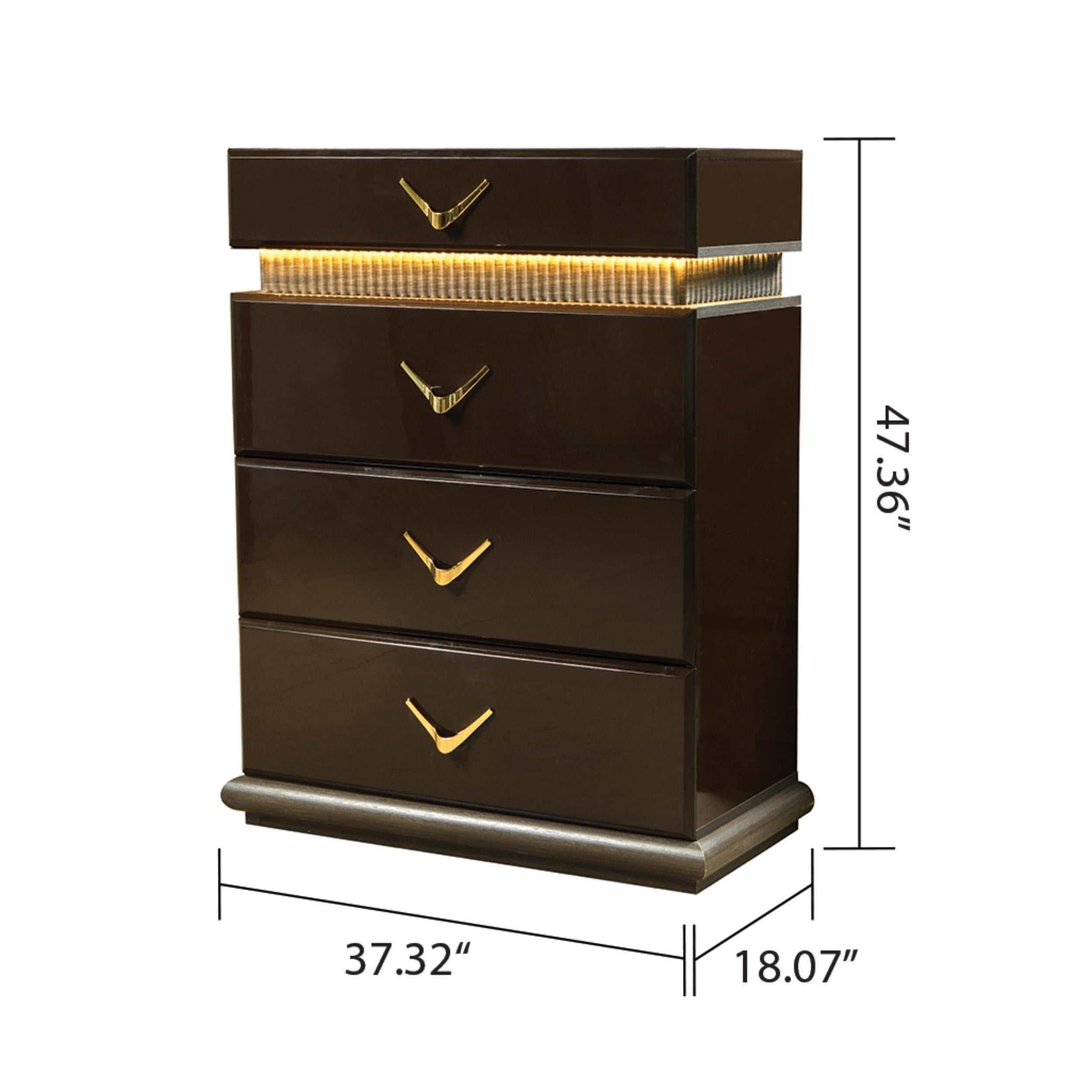 Dunhill Brown Chest - Ornate Home