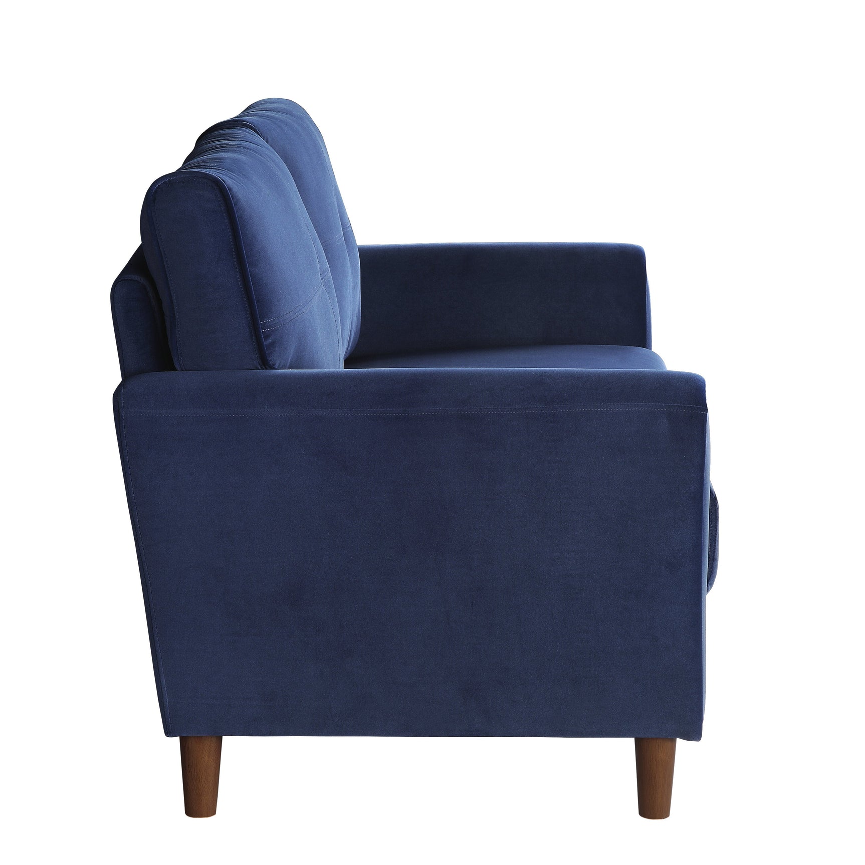 Dunleith Blue Velvet Loveseat - Ornate Home