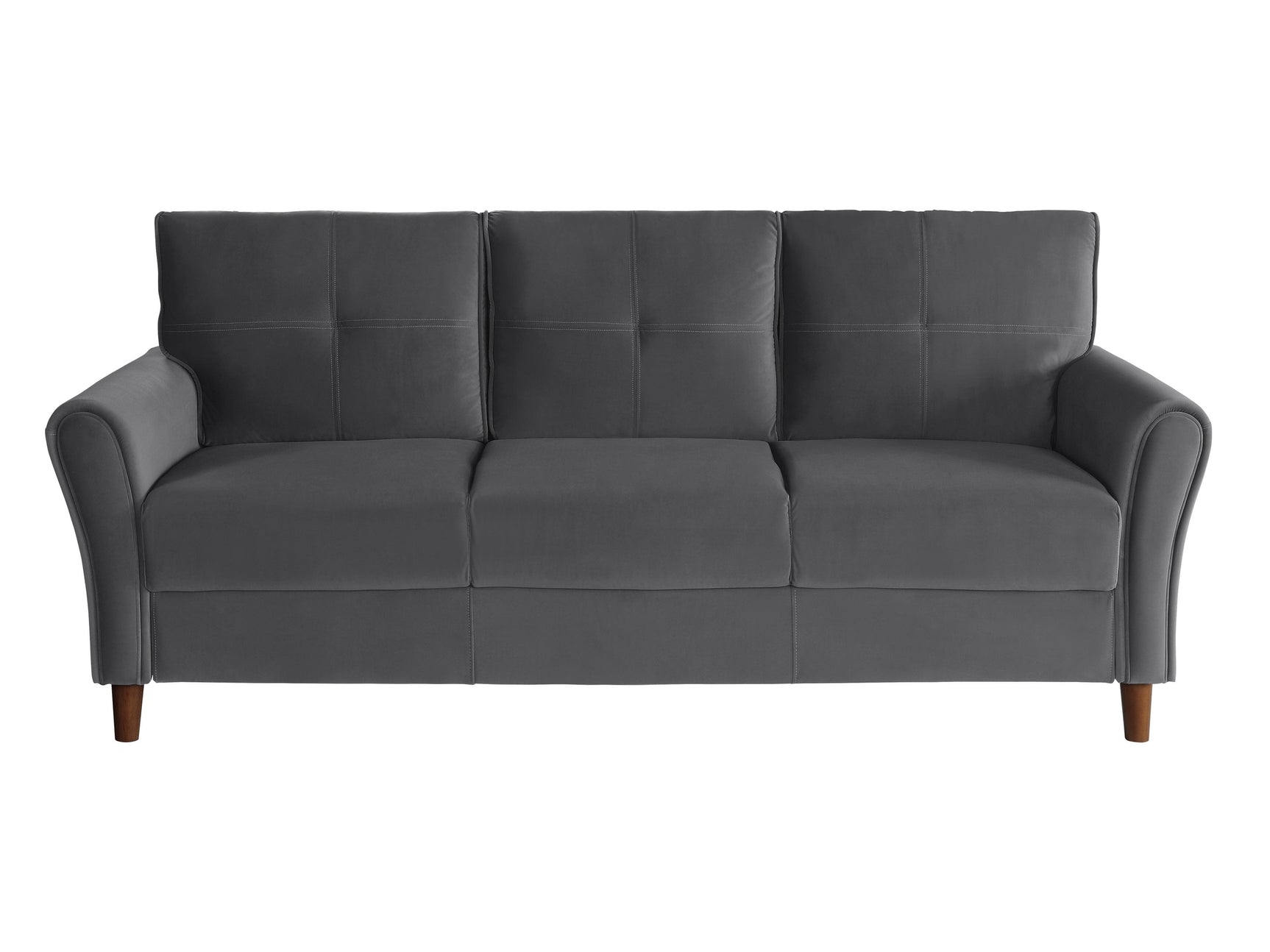 Dunleith Gray Velvet Sofa - Ornate Home