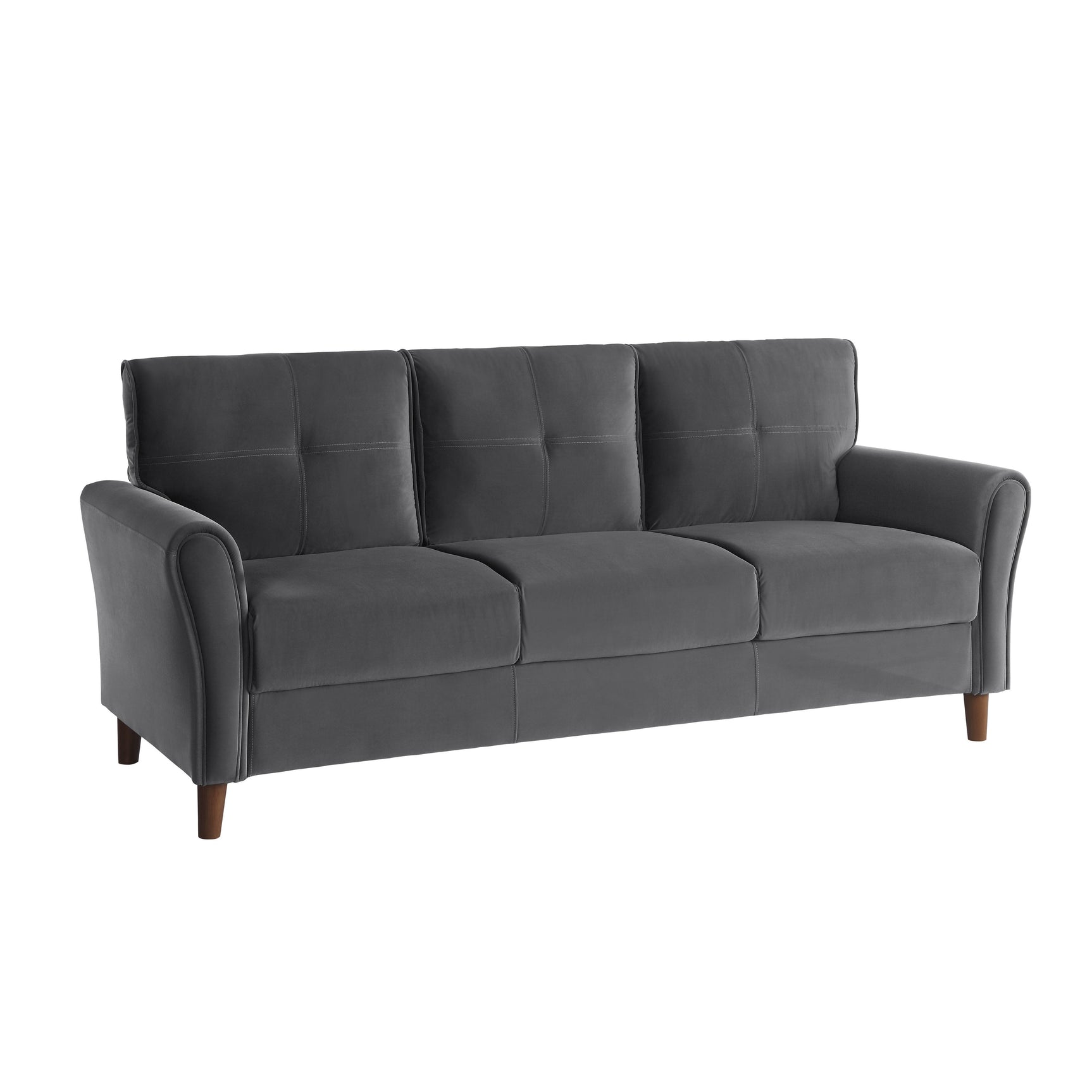 Dunleith Gray Velvet Sofa - Ornate Home