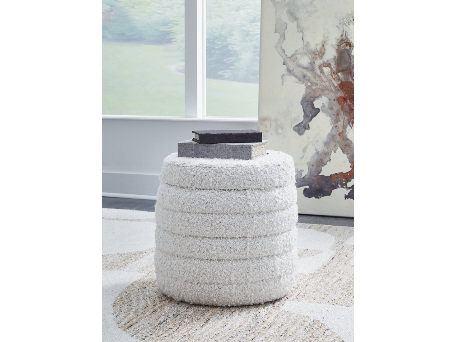 Duntler Ivory Storage Ottoman - Ornate Home