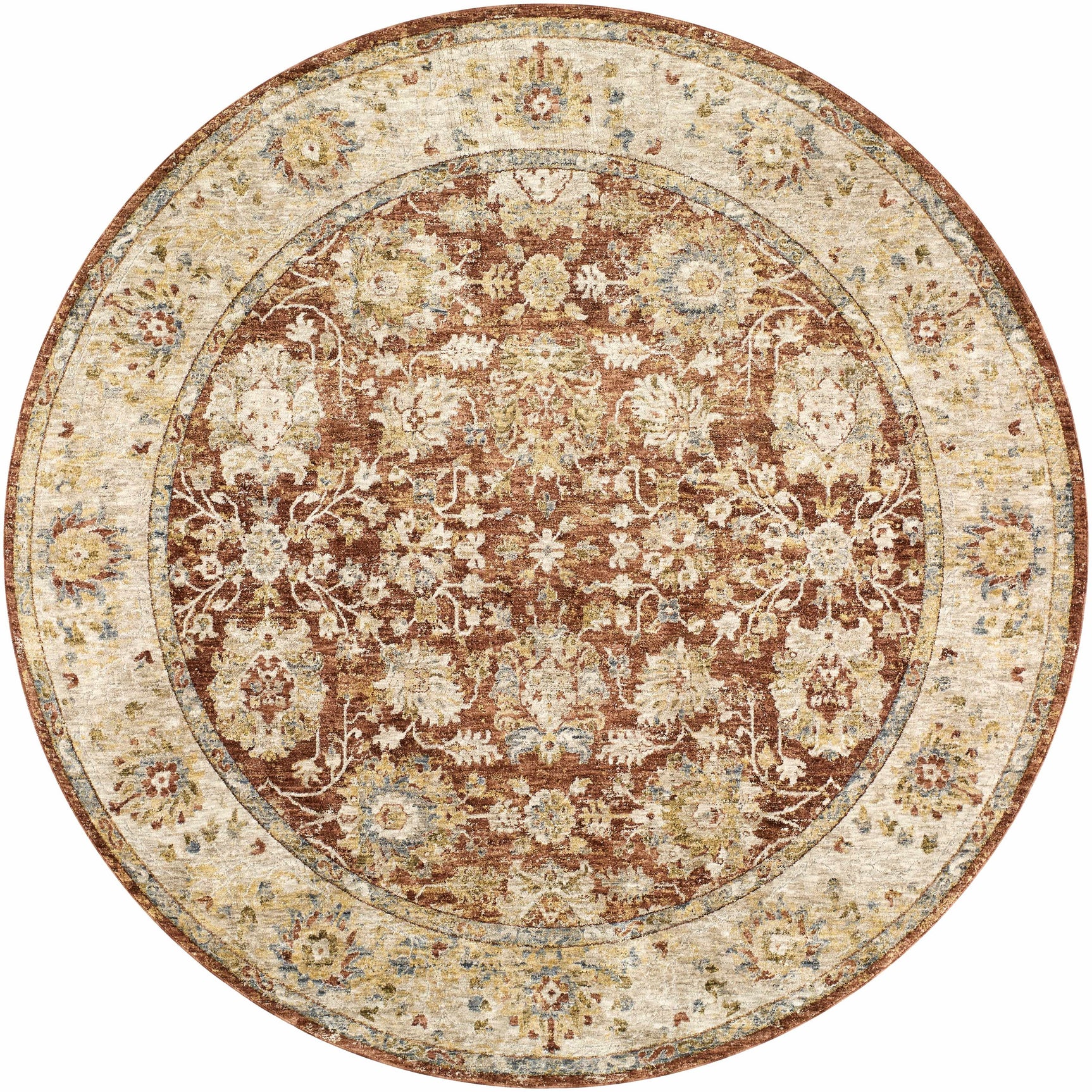 Duong Rust Textured Rug with Fringes - Ornate Home