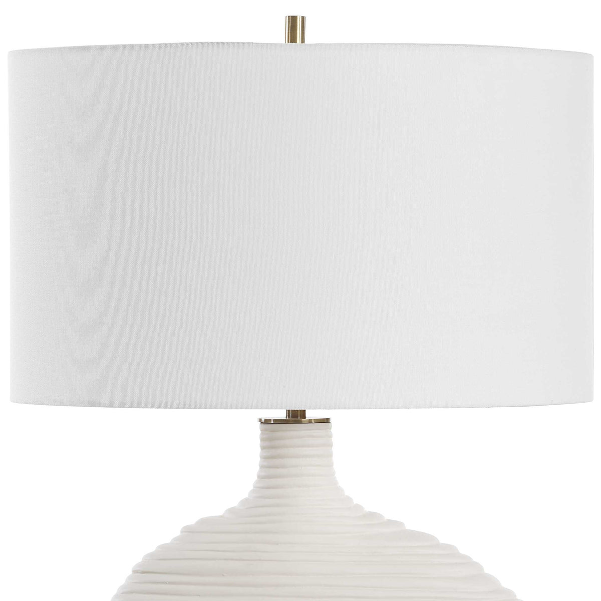 Duostacked White Ceramic Table Lamp - Ornate Home