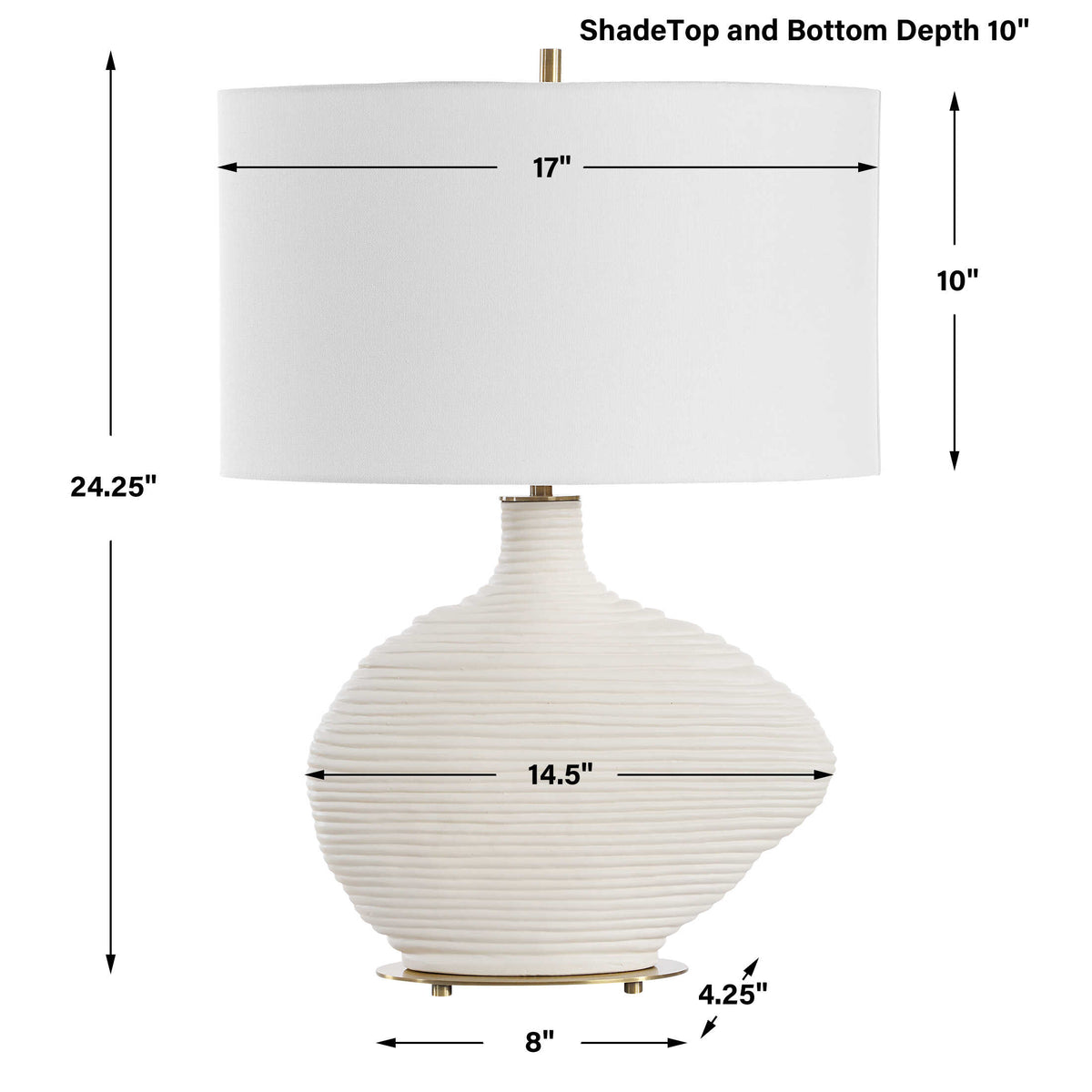 Duostacked White Ceramic Table Lamp - Ornate Home