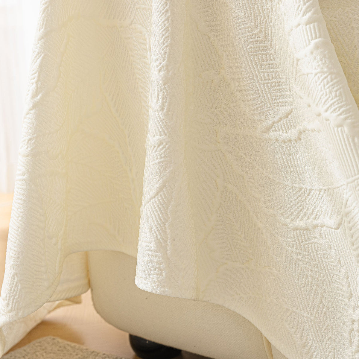 Durable Cooling Couch Cover for Dogs Textured Chic Leaf Summer Throw Cover Blanket - Ornate Home