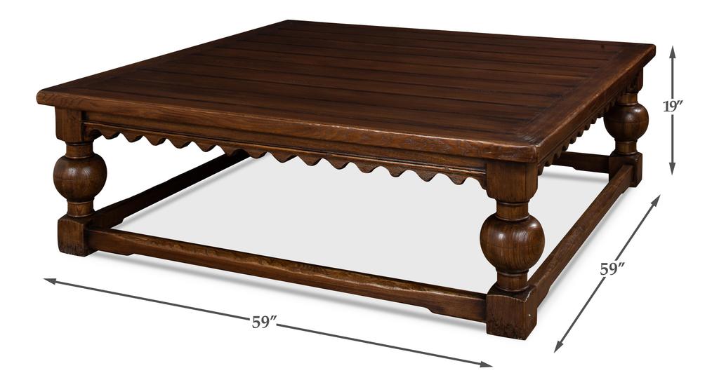 Durand Brown Coffee Table - Ornate Home