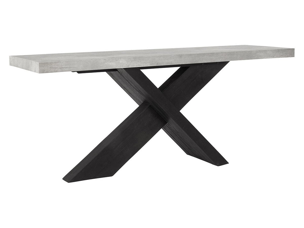 Durant Black/Antique Gray Console Table - Ornate Home