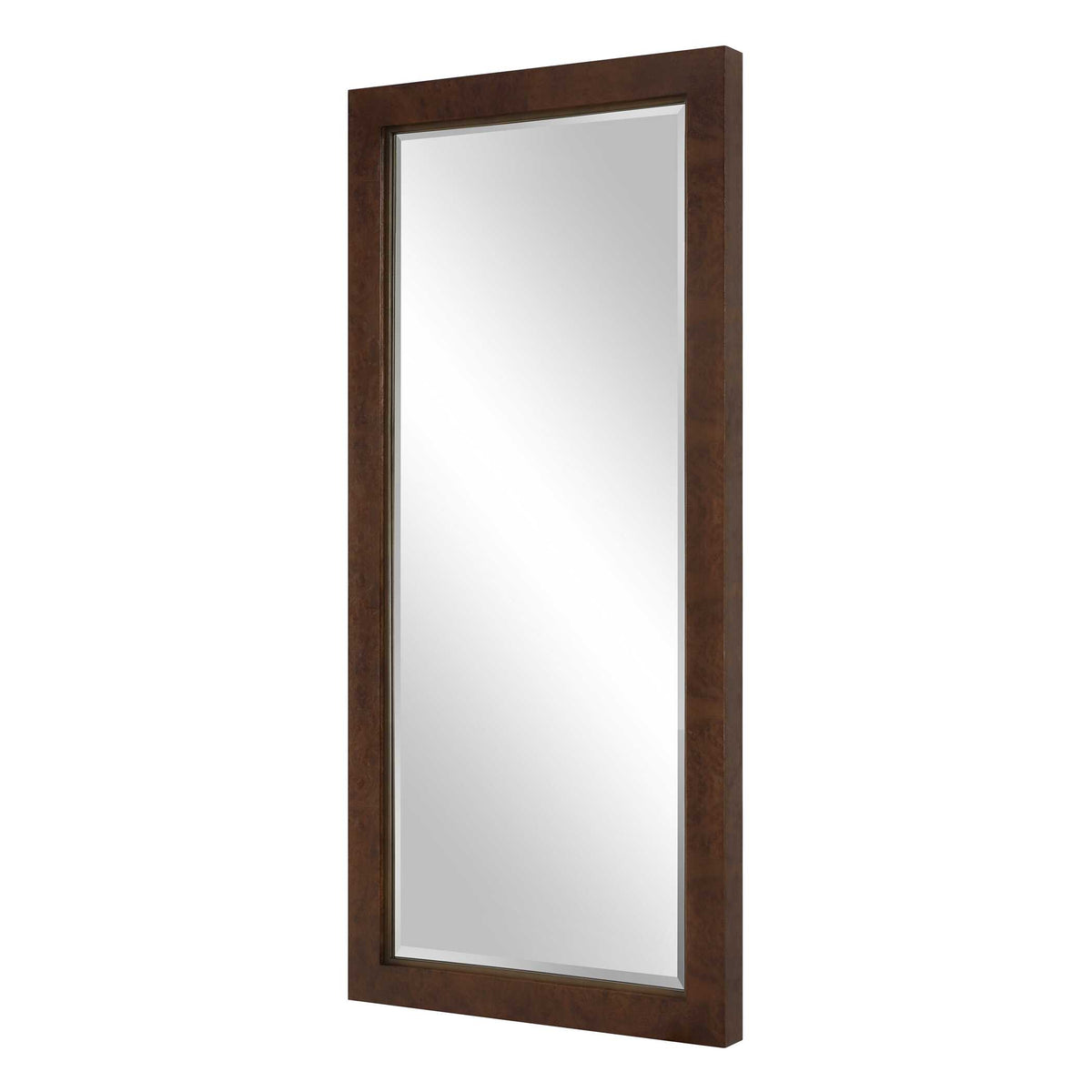 Durant Brown/Woodtone Tall Wood Mirror - Ornate Home