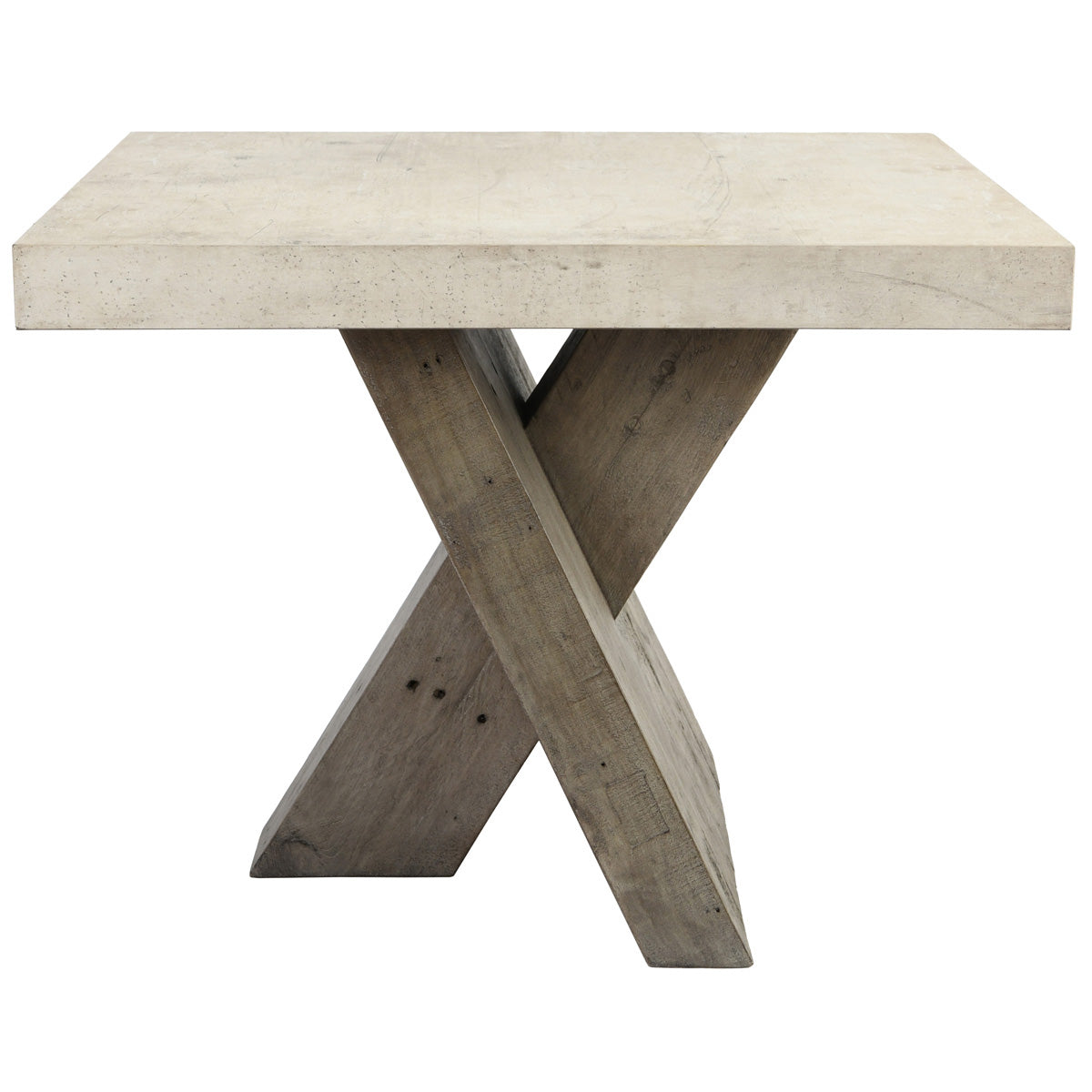 Durant Distressed Gray/Weathered Chalk End Table - Ornate Home