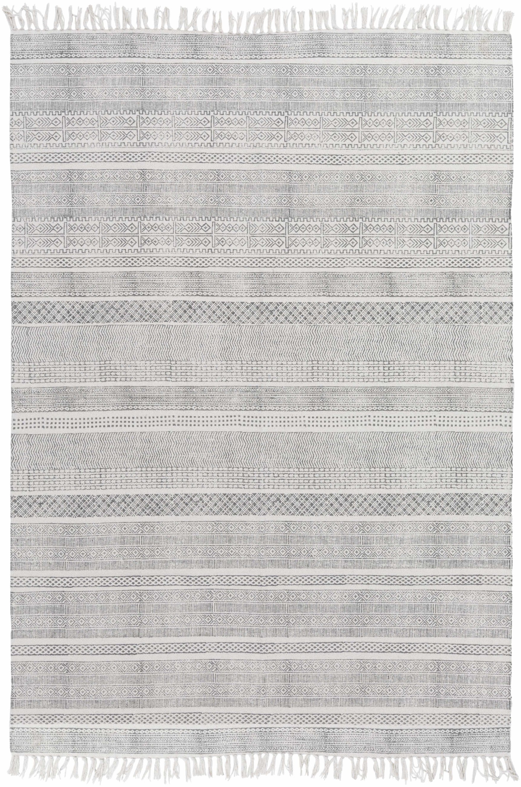 Durbin Off-White Cotton Flatweave Carpet - Clearance - Ornate Home