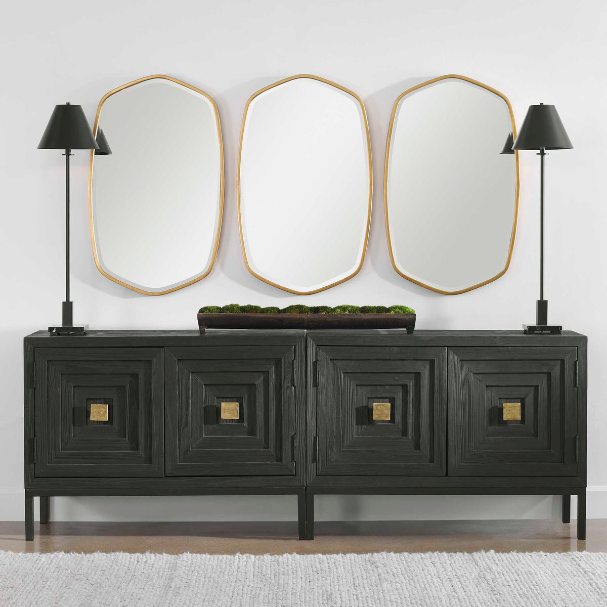 Duronia Antiqued Gold Mirror - Ornate Home