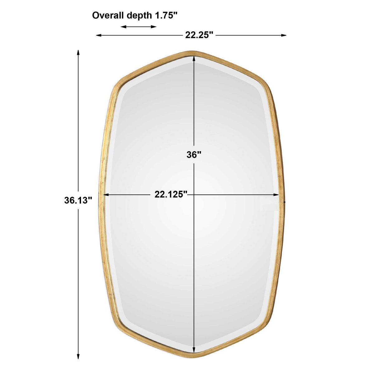 Duronia Antiqued Gold Mirror - Ornate Home