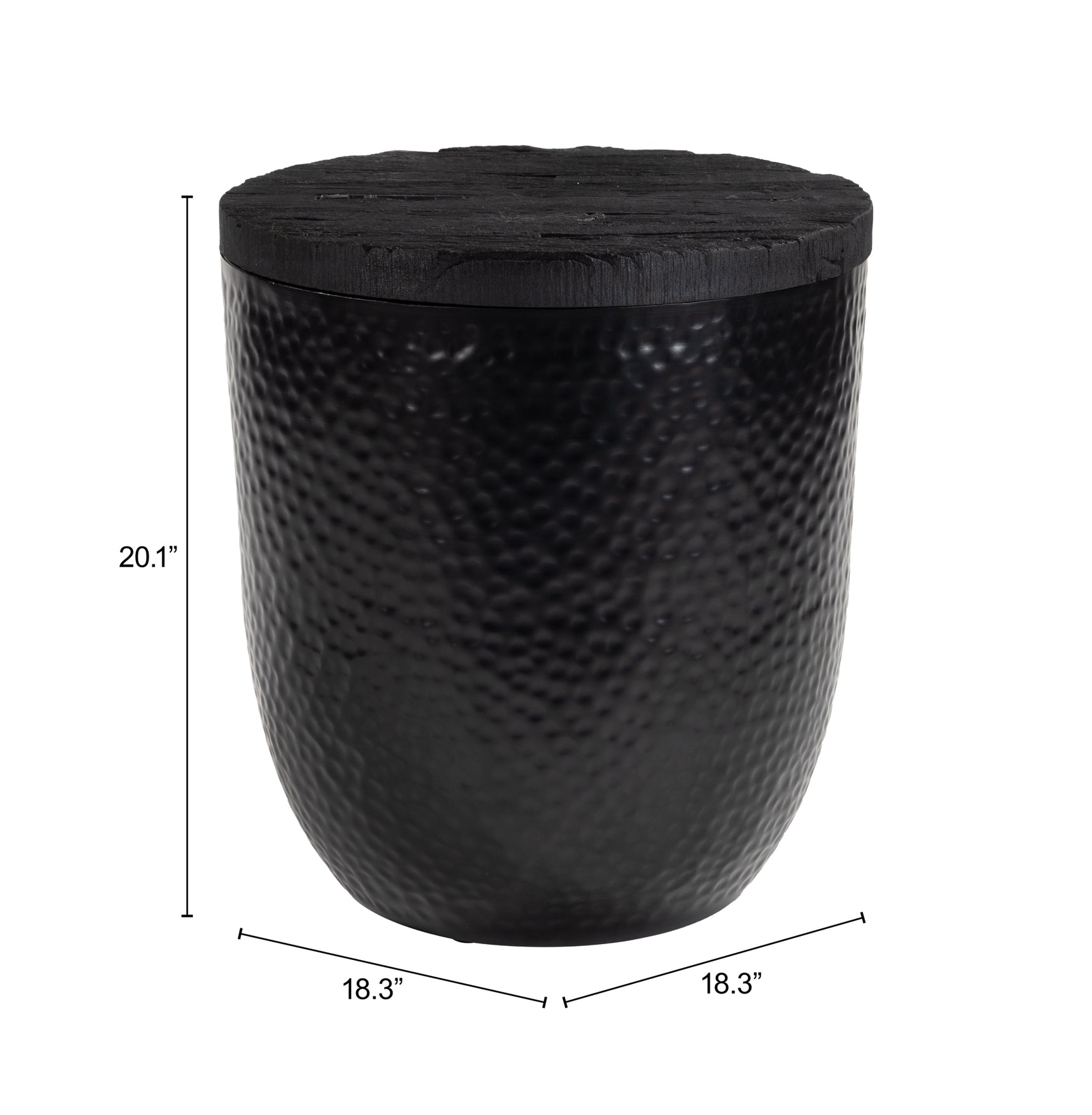 Duskan Black Storage Side Table - Ornate Home