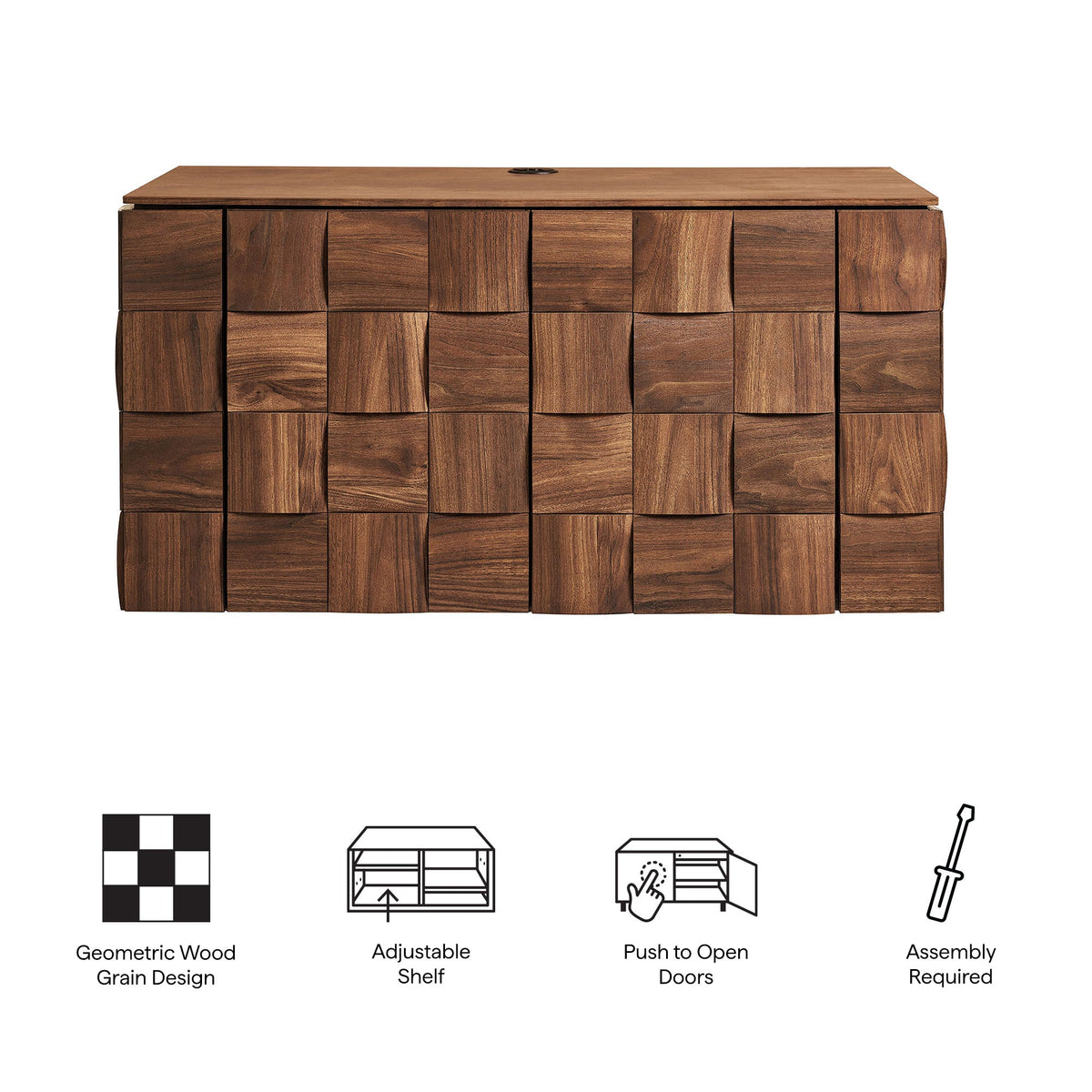 Duskin Walnut Wall Mounted Accent Cabinet