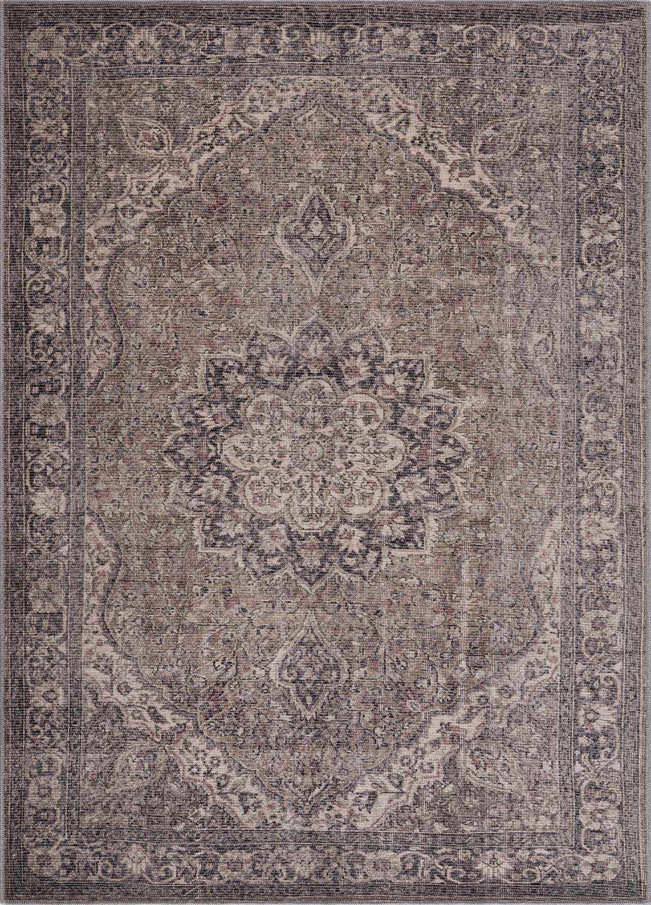 Dusty Sage Greenpoint Medallion Washable Area Rug - Ornate Home