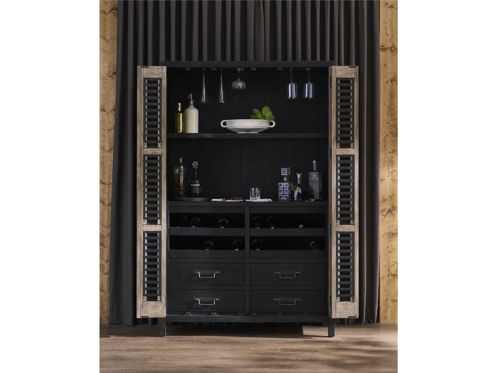 Dwell Basalt/Boulder Bar Cabinet - Ornate Home