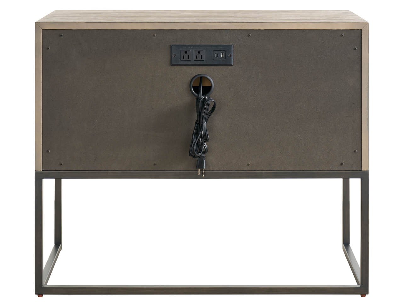 Dwell Boulder Metal Base Nightstand - Ornate Home