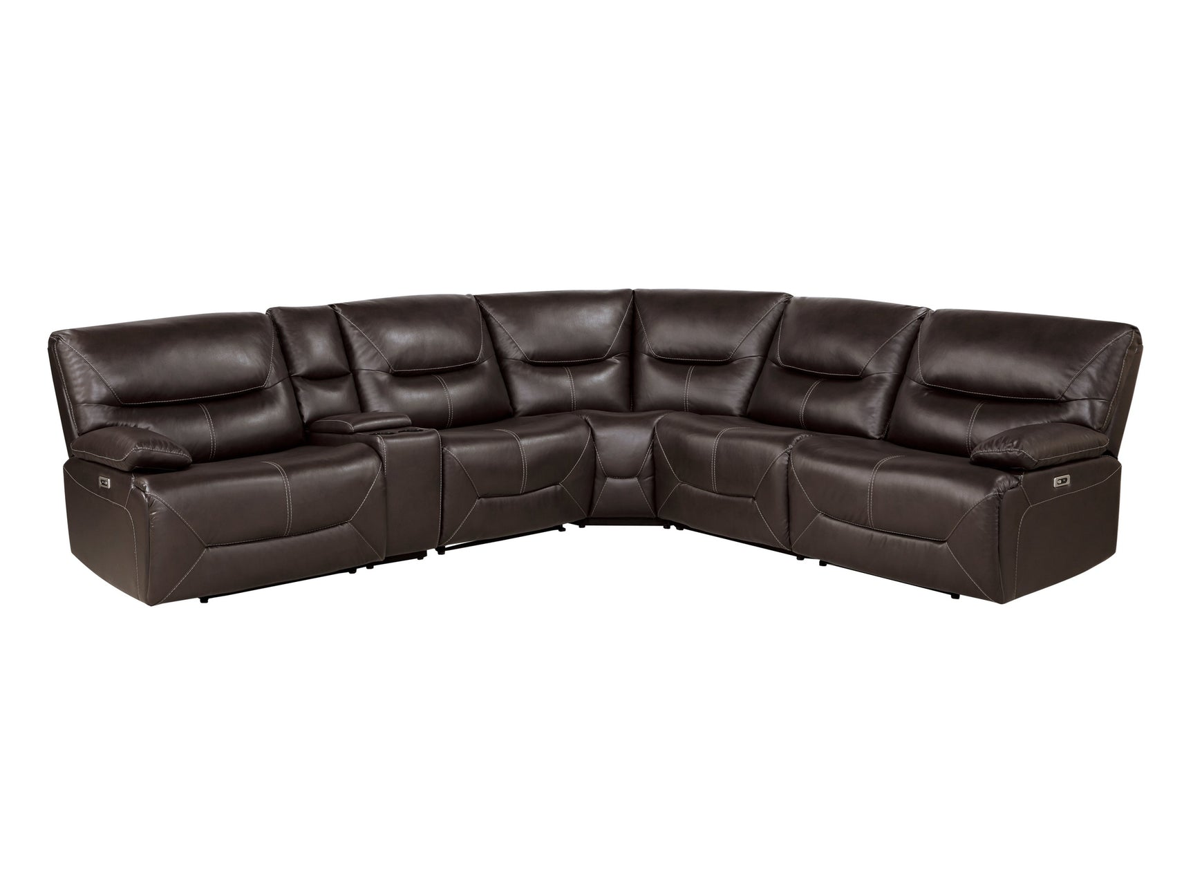 Dyersburg Brown 6-Piece Power Reclining Sectional - Ornate Home