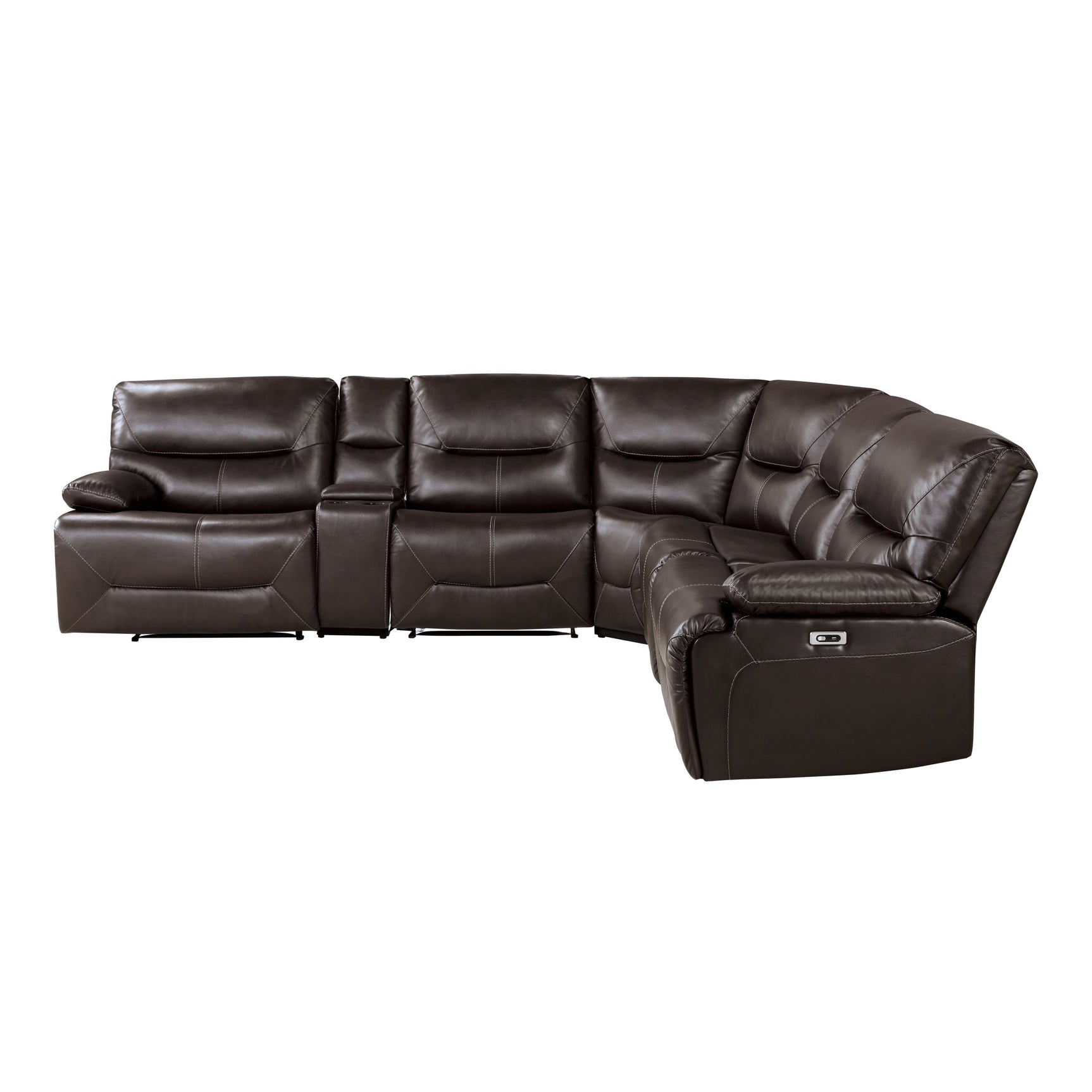 Dyersburg Brown 6-Piece Power Reclining Sectional - Ornate Home