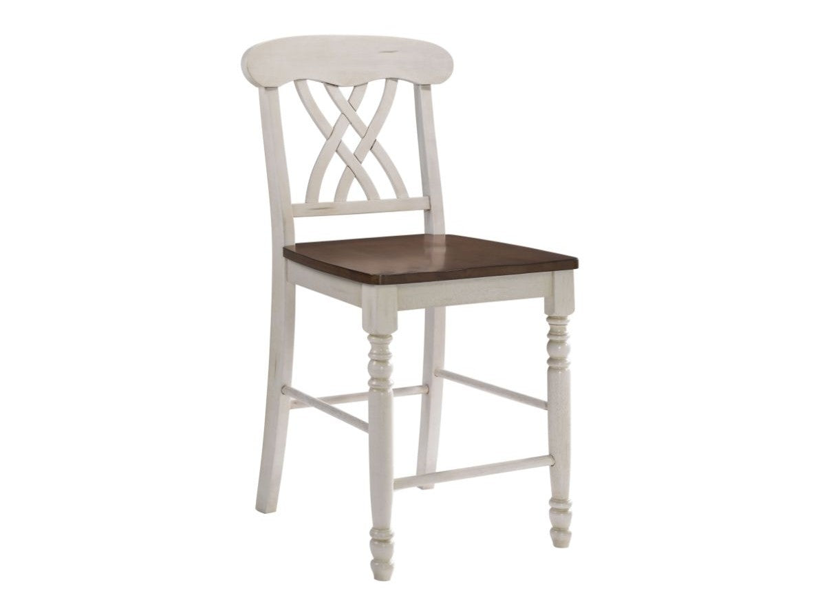 Dylan Buttermilk/Oak Counter Chair (Set of 2) - Ornate Home